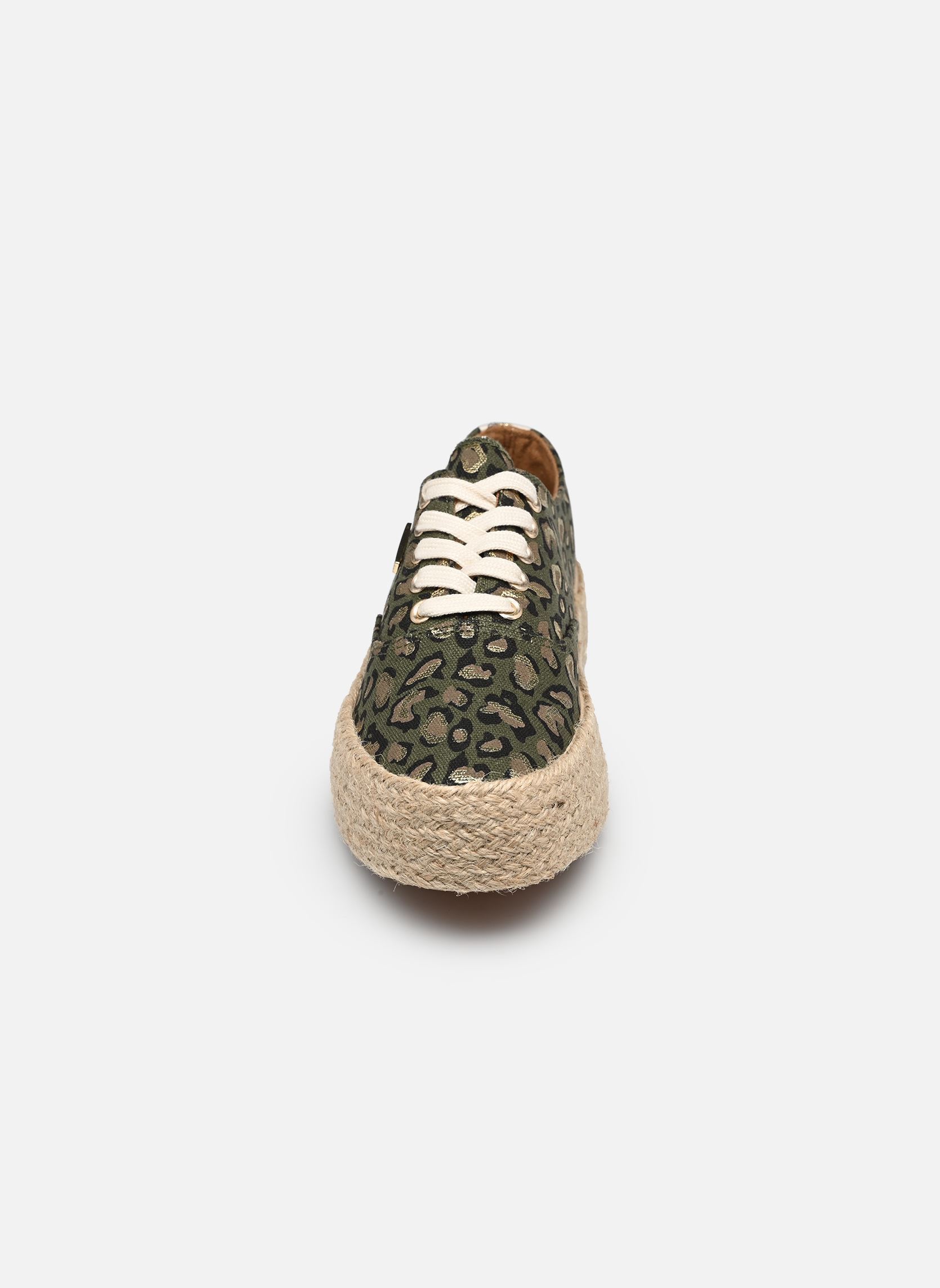 Leinen-Sneaker COSMIC PRINT damen grün Les Tropéziennes par M Belarbi Leinen-Sneaker COSMIC PRINT damen grün KAKI-LEOPARD