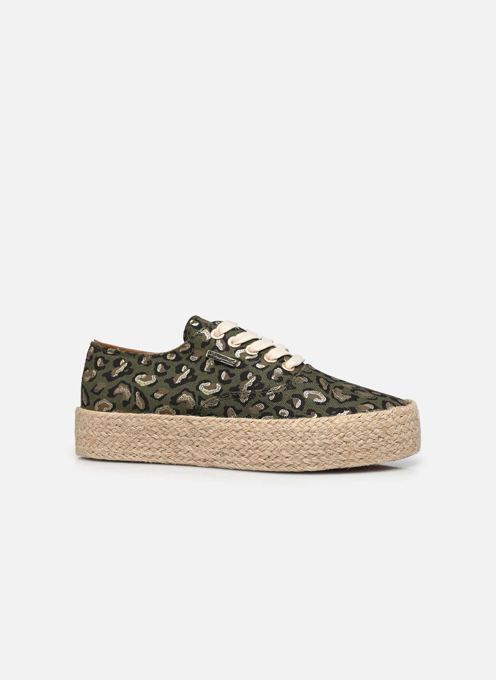 Leinen-Sneaker COSMIC PRINT damen grün Les Tropéziennes par M Belarbi Leinen-Sneaker COSMIC PRINT damen grün KAKI-LEOPARD