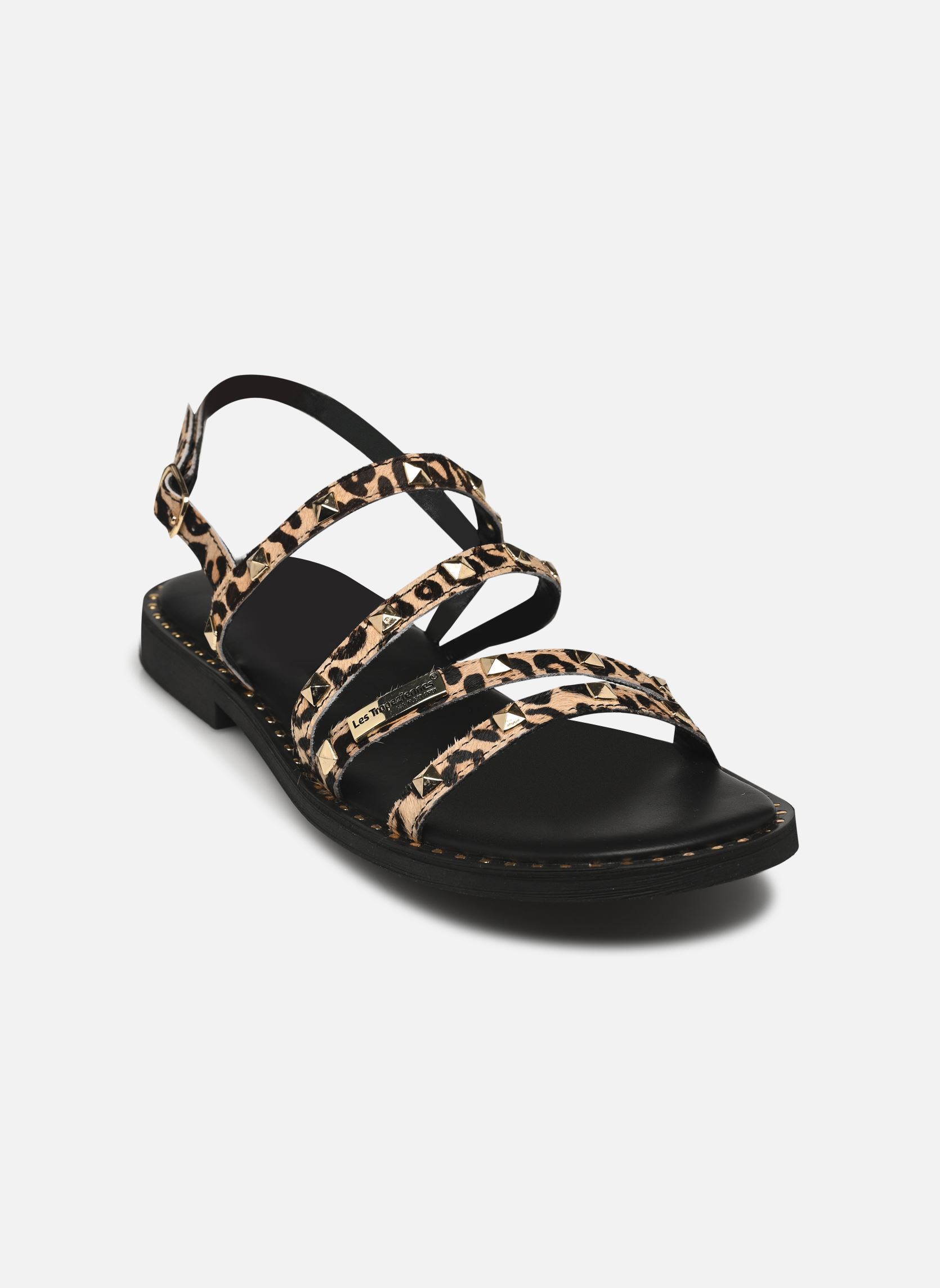 Sandales plates CORABEL LEO femme beige Les Tropéziennes par M Belarbi Sandales plates CORABEL LEO femme beige Leopard