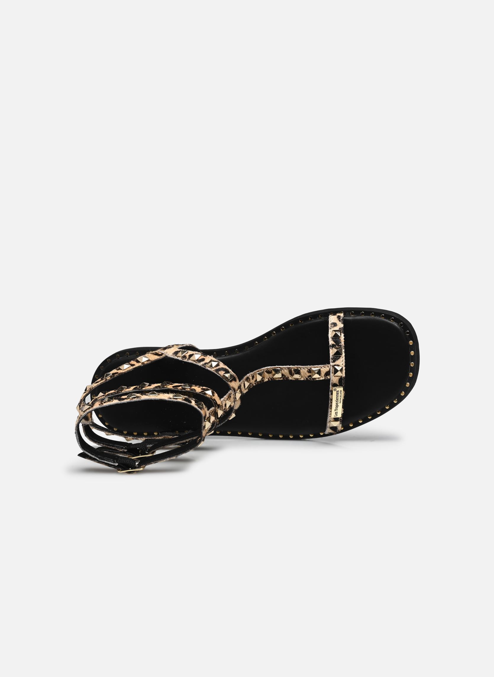 Sandales plates CORALIE LEO femme beige Les Tropéziennes par M Belarbi Sandales plates CORALIE LEO femme beige LEOPARD