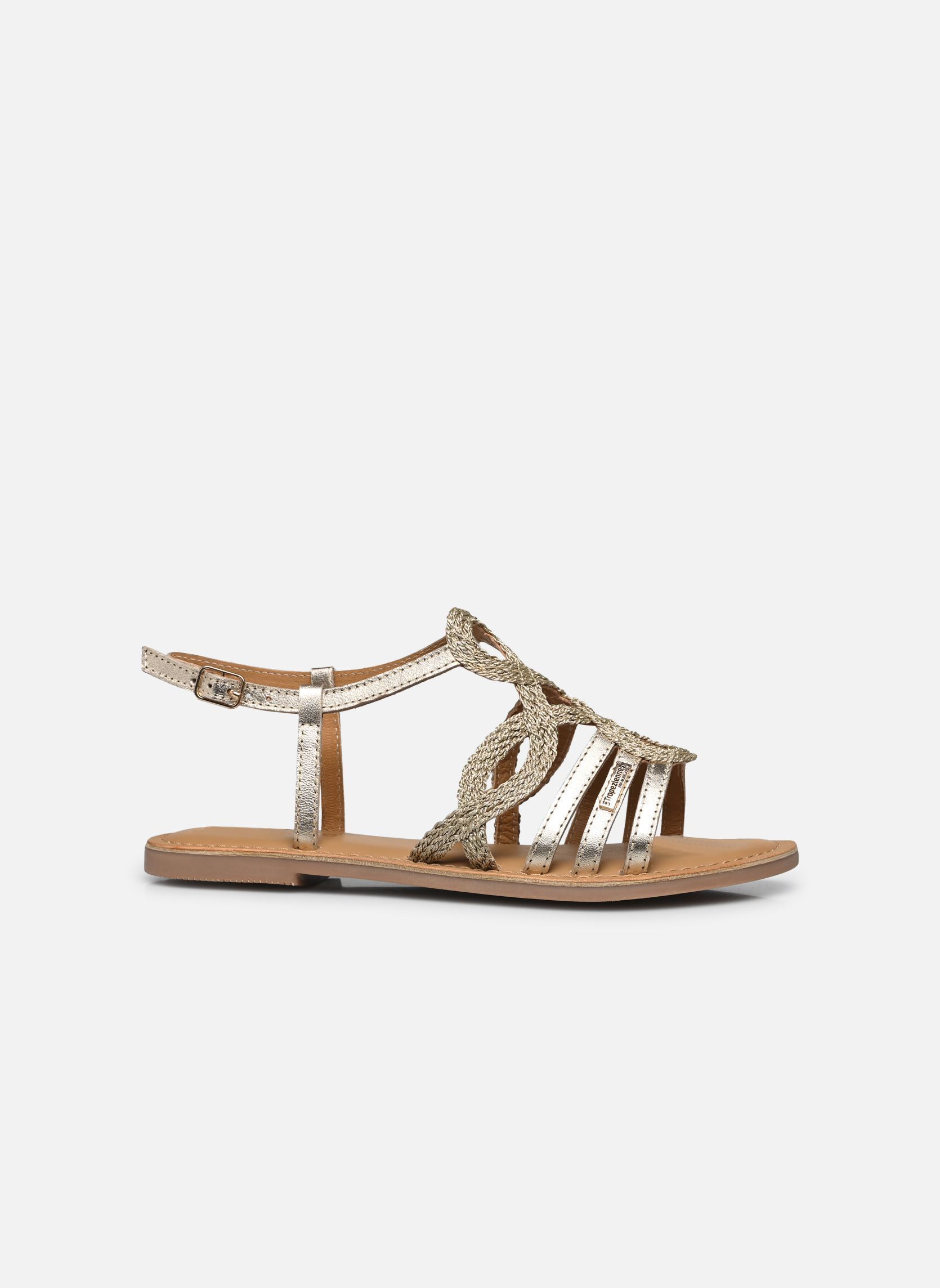 Platte sandalen CHERIE dames goud en brons Les Tropéziennes par M Belarbi Platte sandalen CHERIE dames goud en brons OR