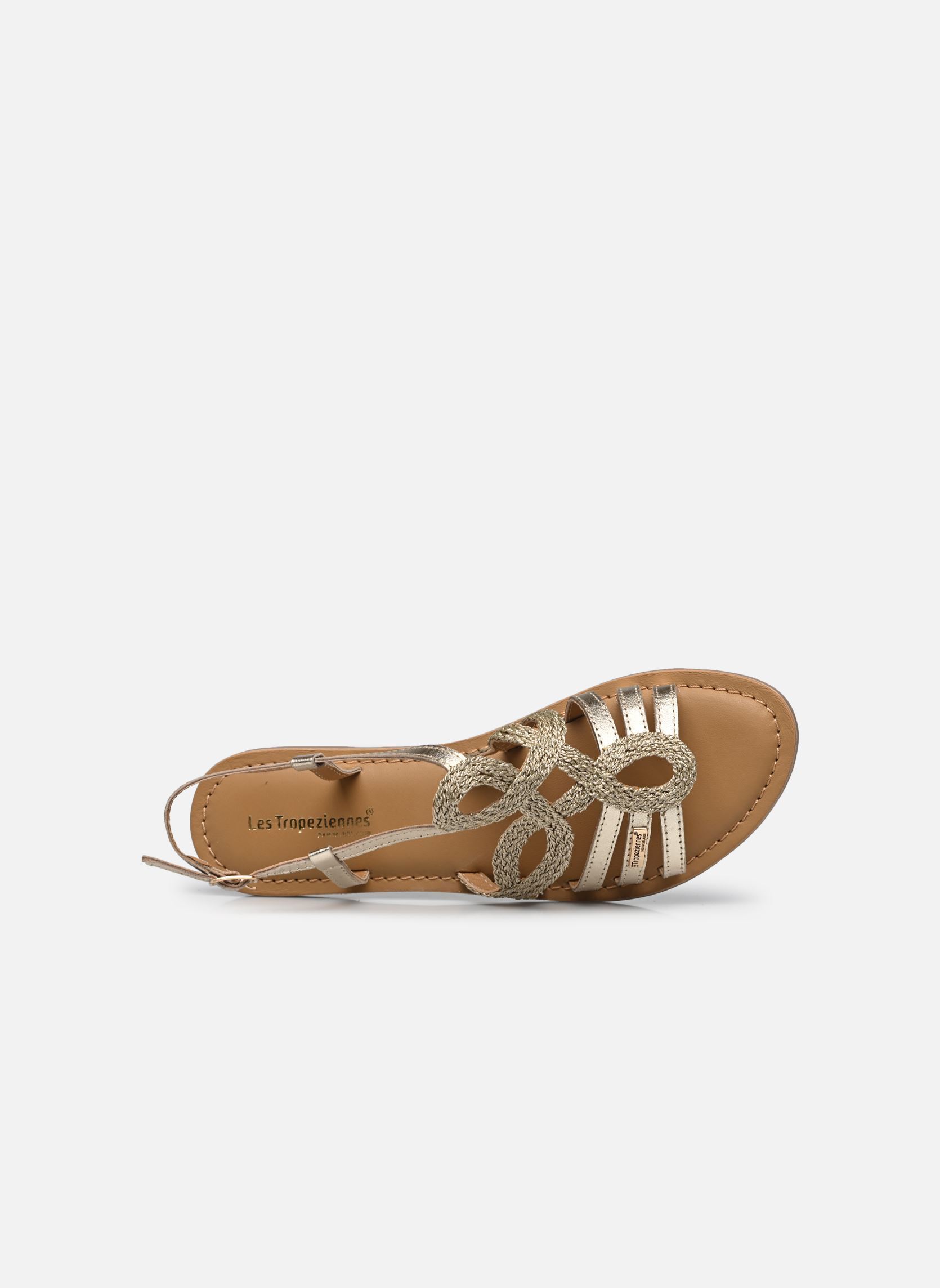 Platte sandalen CHERIE dames goud en brons Les Tropéziennes par M Belarbi Platte sandalen CHERIE dames goud en brons OR