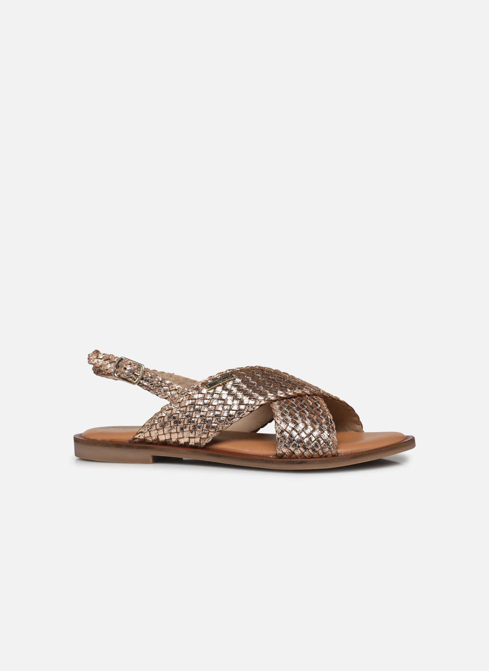 Platte sandalen DOA dames goud en brons Les Tropéziennes par M Belarbi Platte sandalen DOA dames goud en brons OR CRAQUELE