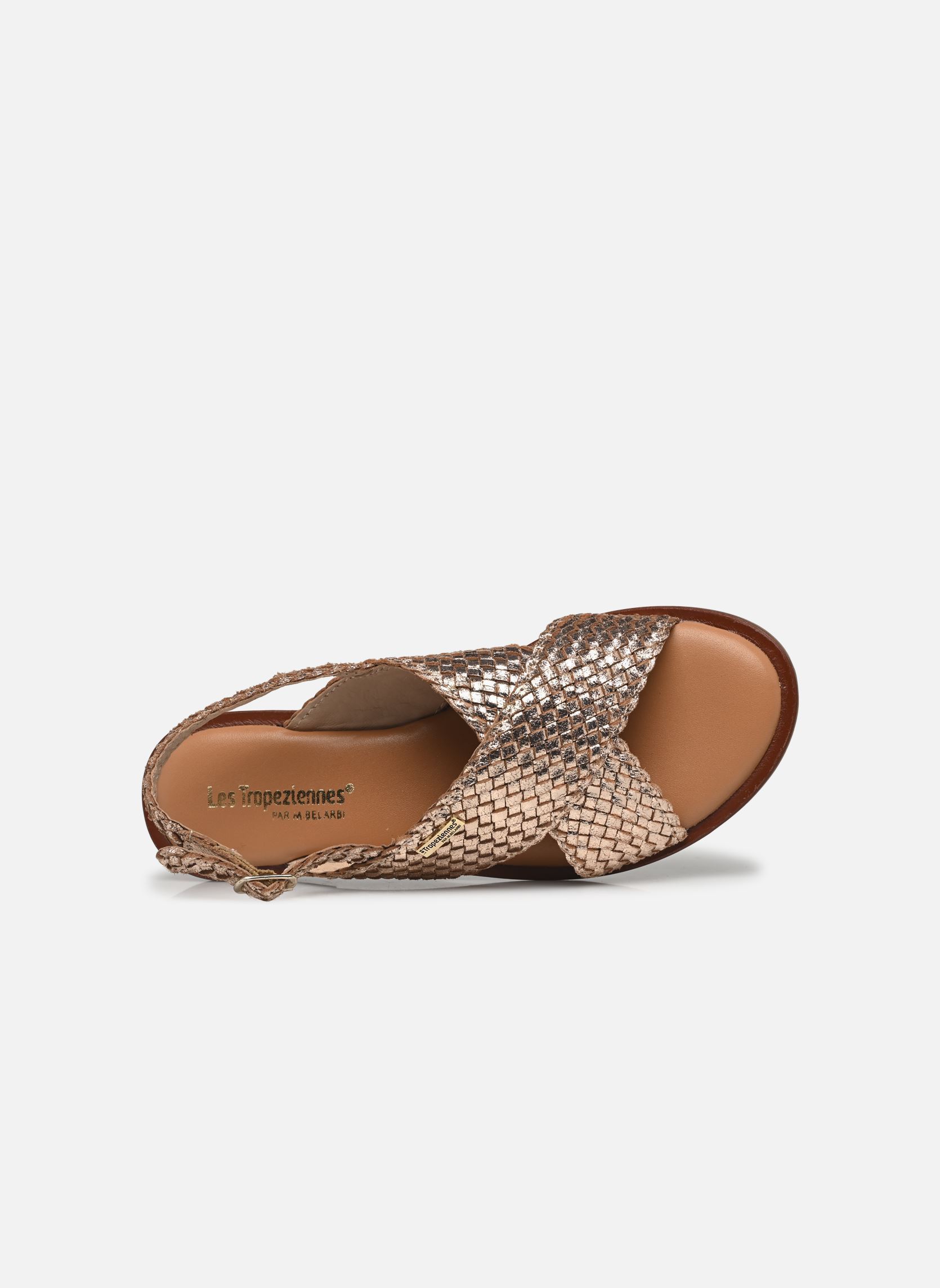 Platte sandalen DOA dames goud en brons Les Tropéziennes par M Belarbi Platte sandalen DOA dames goud en brons OR CRAQUELE