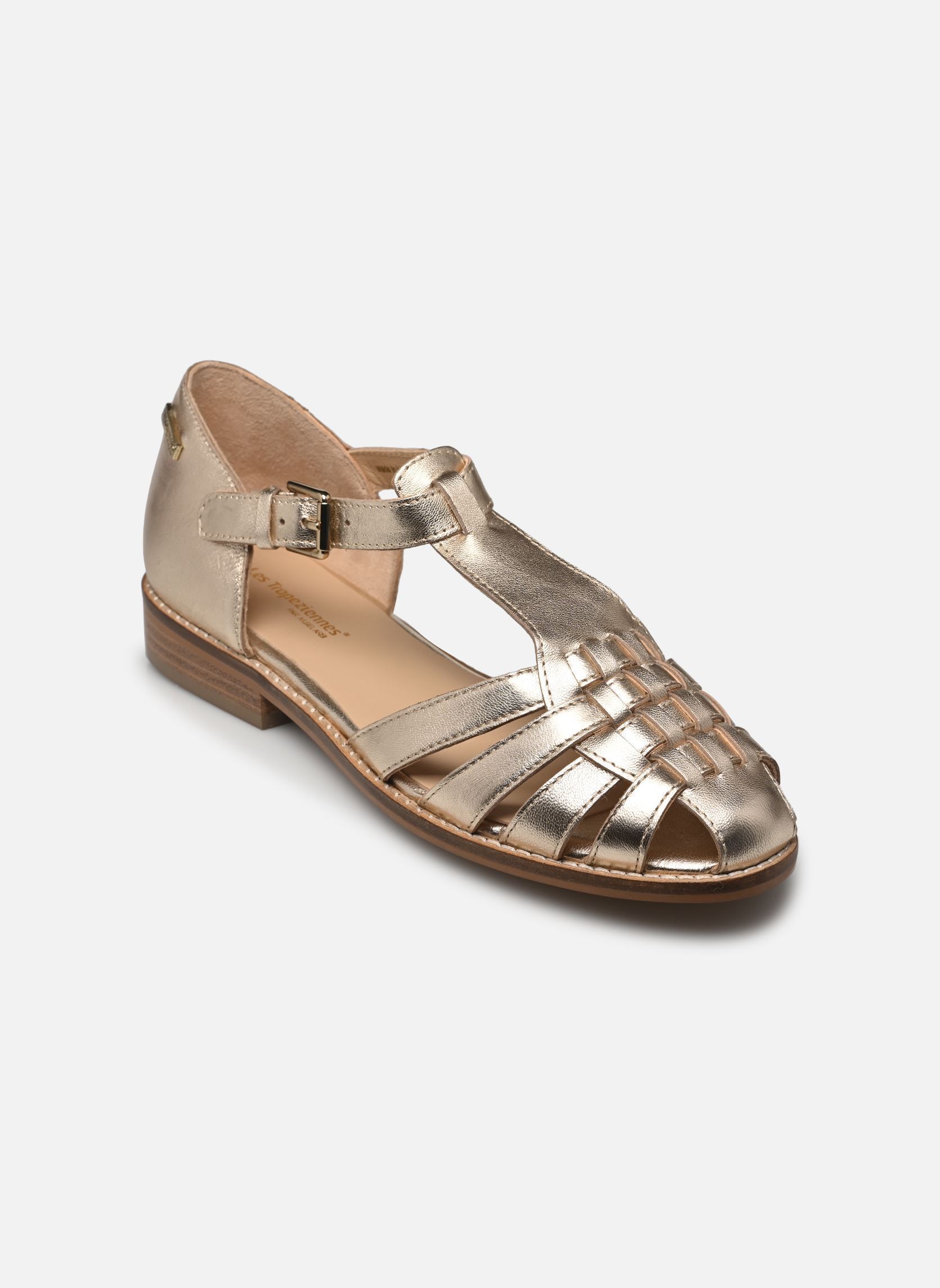 Sandalias planas LERISSON mujer oro y bronce Les Tropéziennes par M Belarbi Sandalias planas LERISSON mujer oro y bronce OR