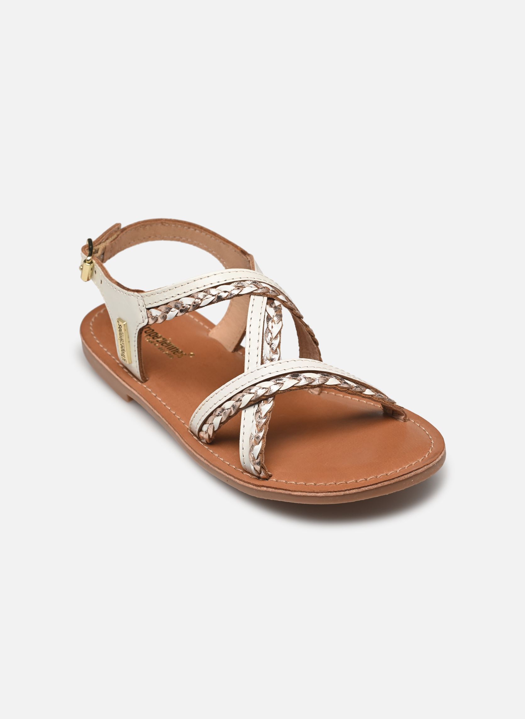Sandales BOMONGO fille blanc Les Tropéziennes par M Belarbi Sandales BOMONGO fille blanc BLANC-OR