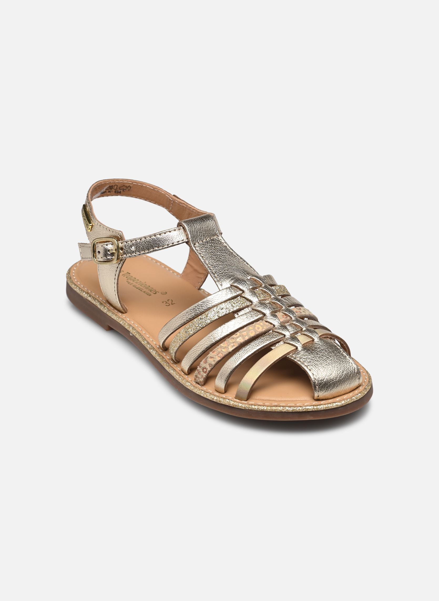 Sandalen IRINA mädchen gold und bronze Les Tropéziennes par M Belarbi Sandalen IRINA mädchen gold und bronze Or-Multi