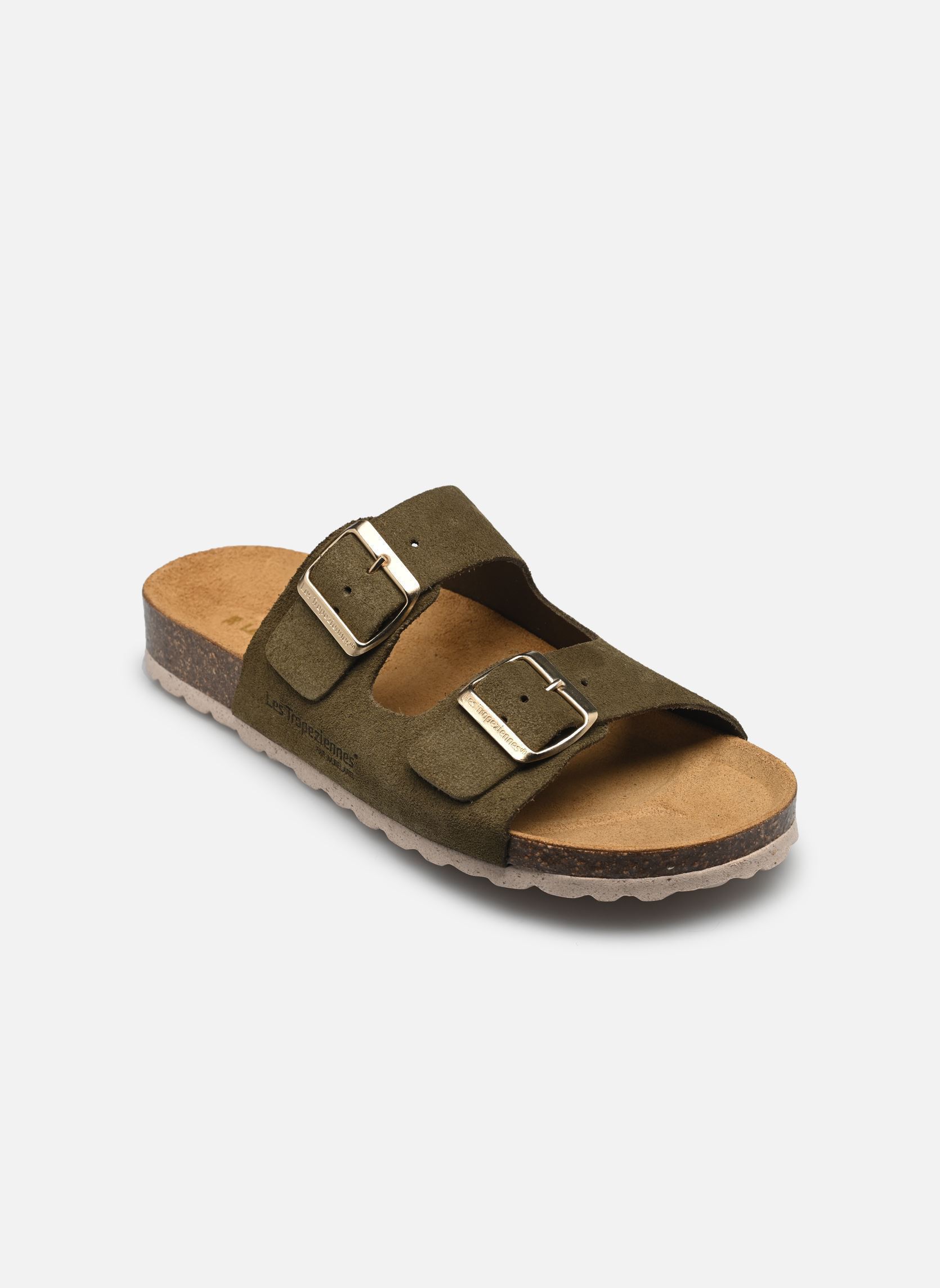 Mules et sabots ZATIX SUEDE femme vert Les Tropéziennes par M Belarbi Mules et sabots ZATIX SUEDE femme vert Kaki