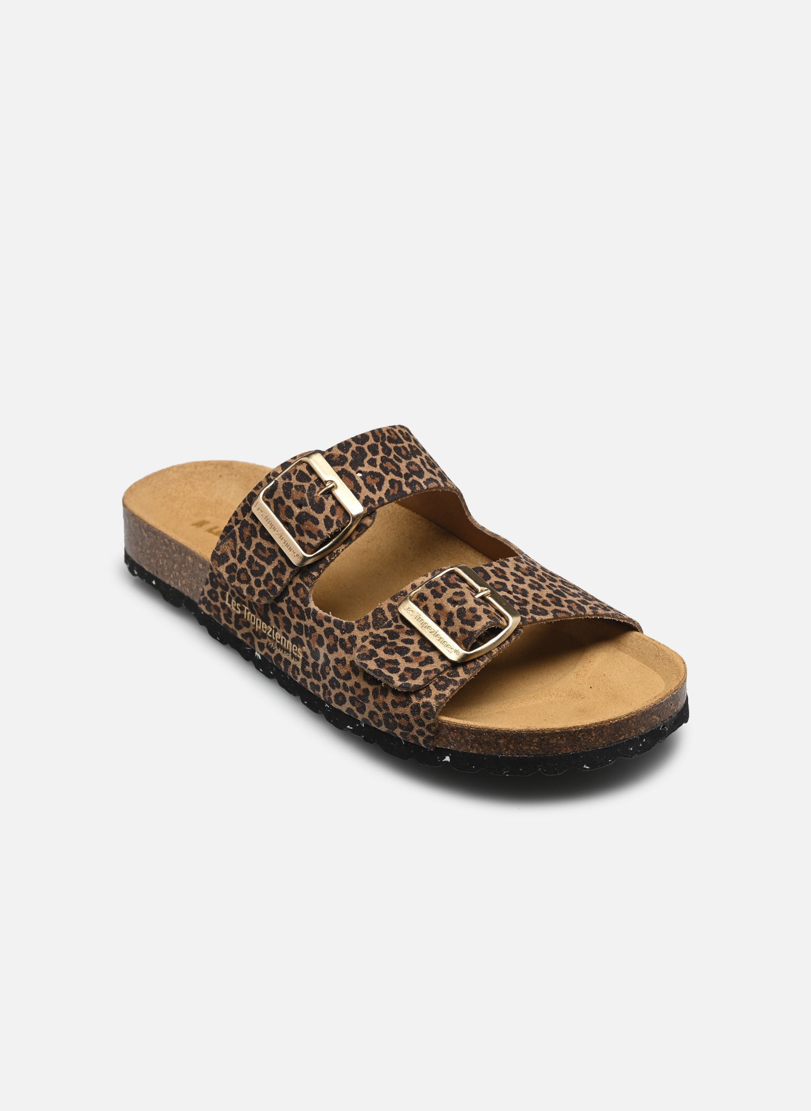 Mules et sabots ZATIX SUEDE femme beige Les Tropéziennes par M Belarbi Mules et sabots ZATIX SUEDE femme beige LEOPARD