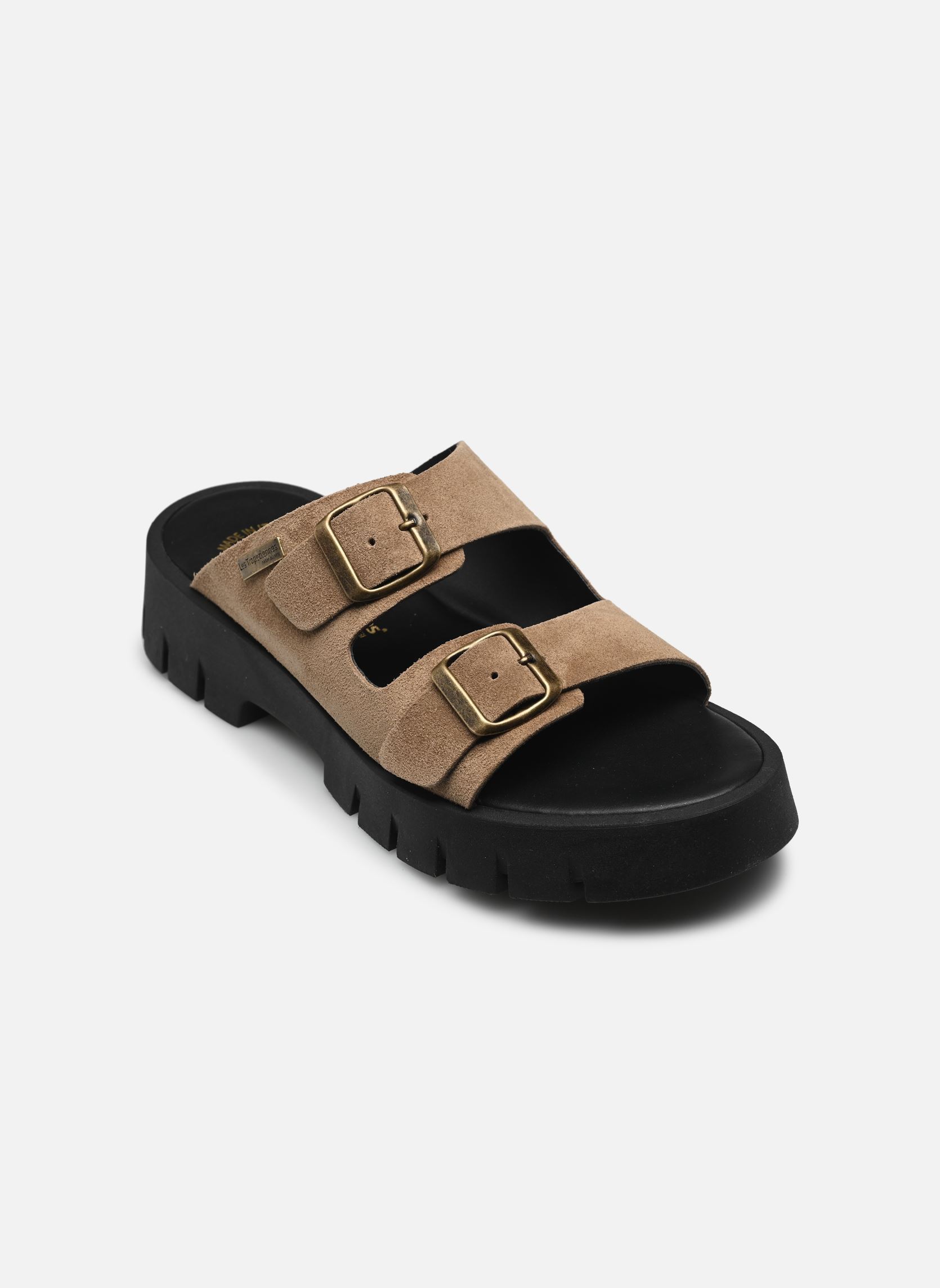 Mules et sabots TIAMO femme beige Les Tropéziennes par M Belarbi Mules et sabots TIAMO femme beige Taupe Suede