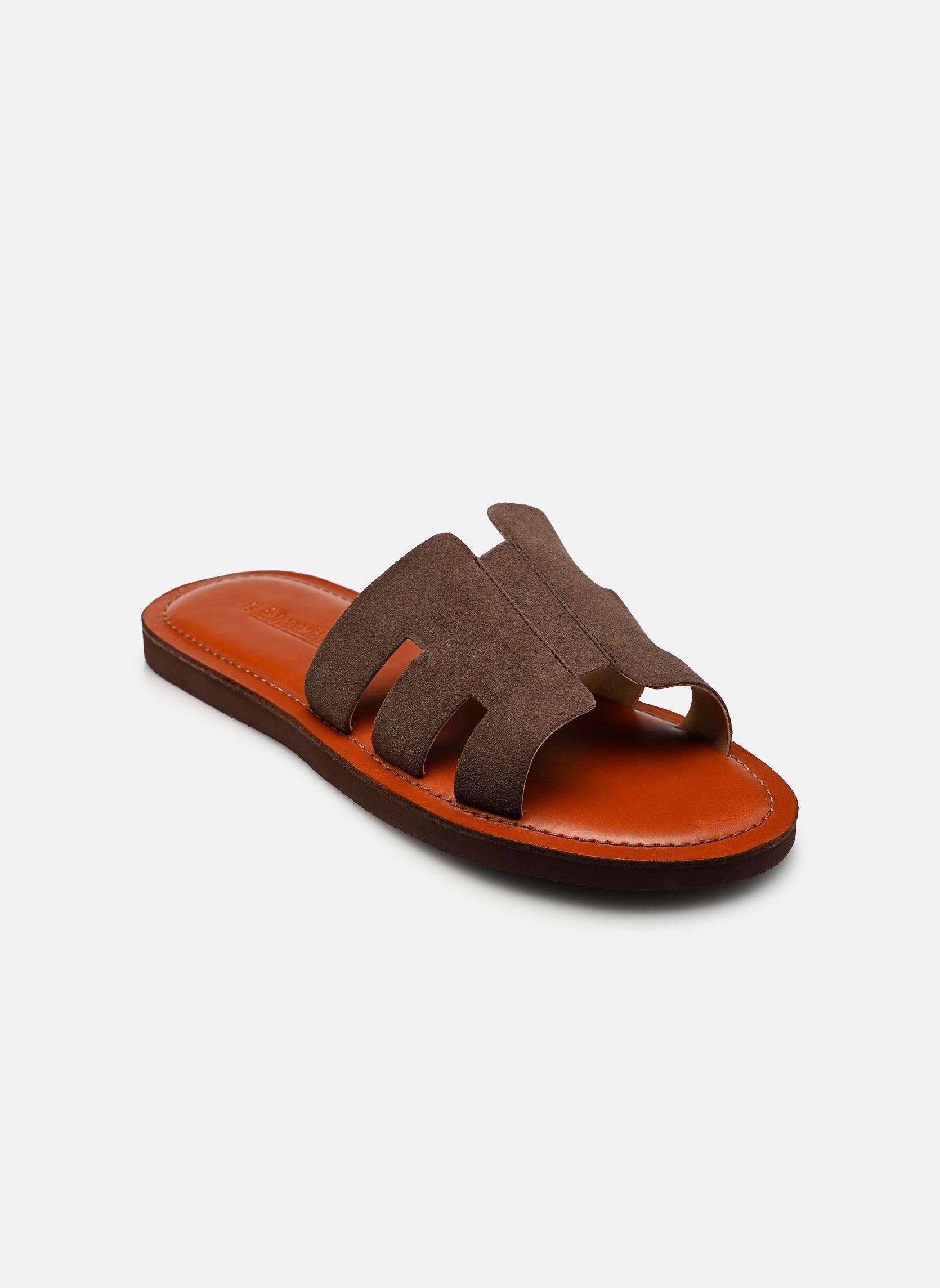 Mules EMIA SUEDE homme marron Les Tropéziennes par M Belarbi Mules EMIA SUEDE homme marron CHOCOLAT