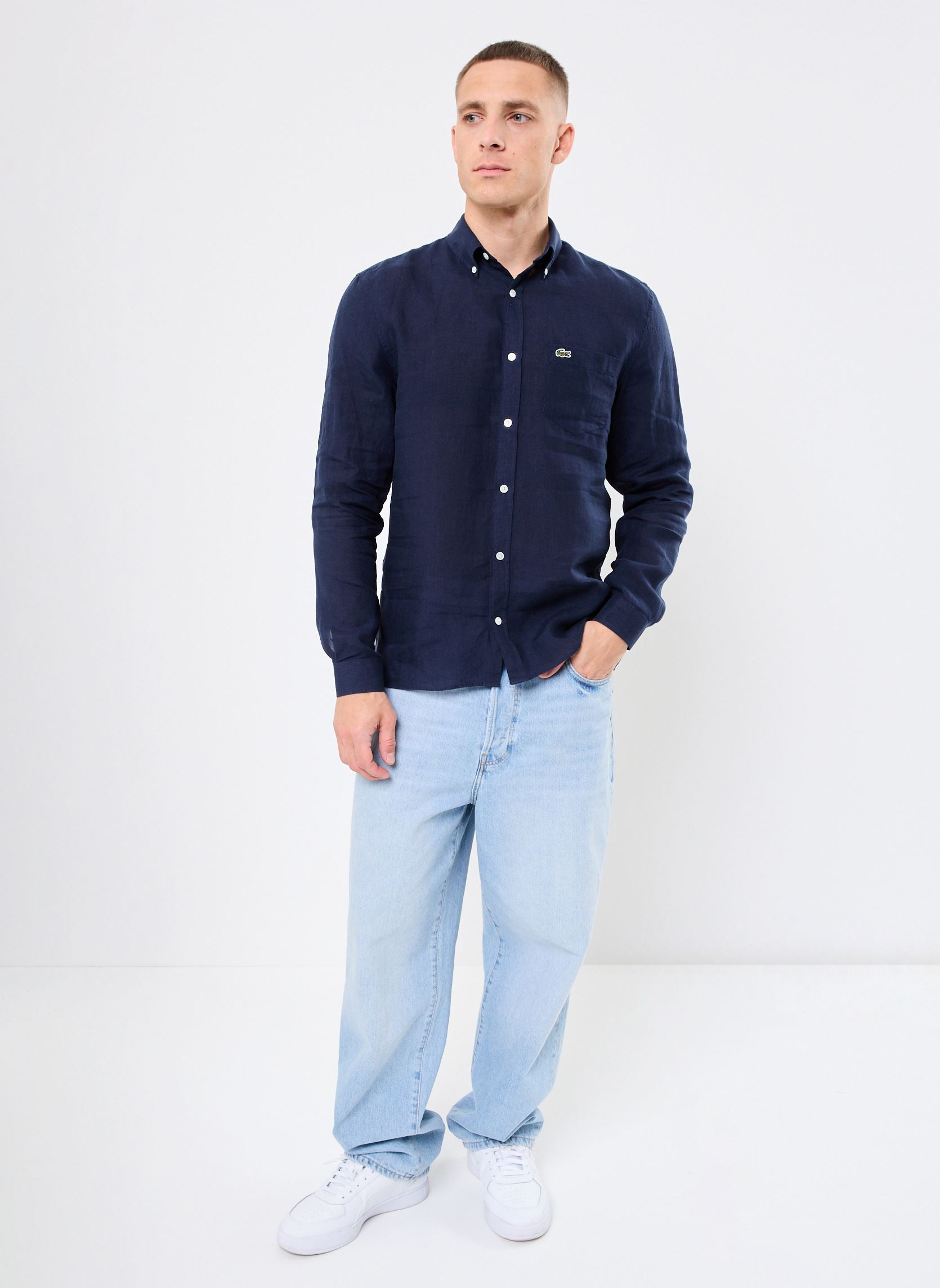 Chemises Chemise Lacoste CH5692 homme bleu Lacoste Chemises Chemise Lacoste CH5692 homme bleu MARINE