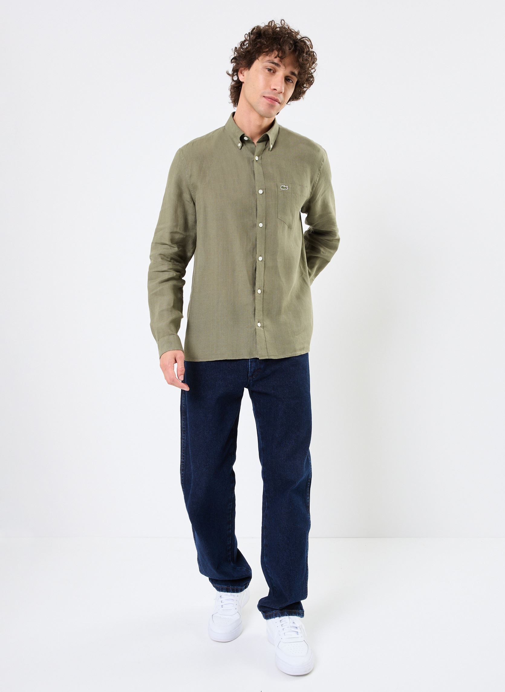 Camisas Chemise Lacoste CH5692 hombre verde Lacoste Camisas Chemise Lacoste CH5692 hombre verde KAKI