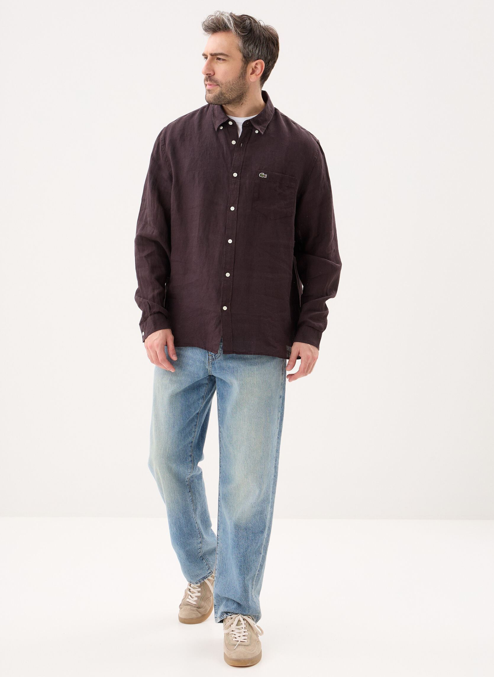 Hemden Chemise Lacoste CH5692 herren braun Lacoste Hemden Chemise Lacoste CH5692 herren braun BUFFLE