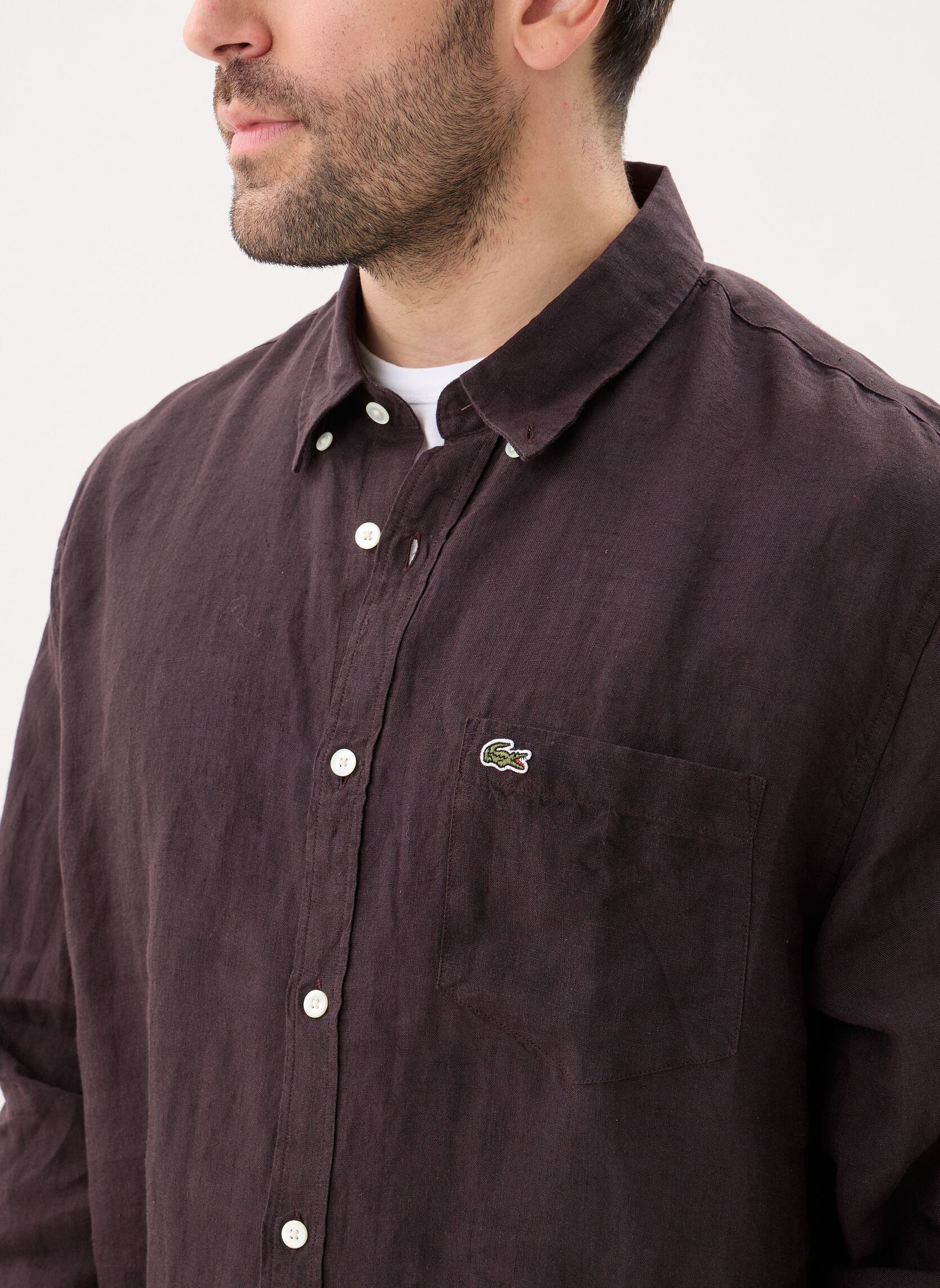 Hemden Chemise Lacoste CH5692 herren braun Lacoste Hemden Chemise Lacoste CH5692 herren braun BUFFLE