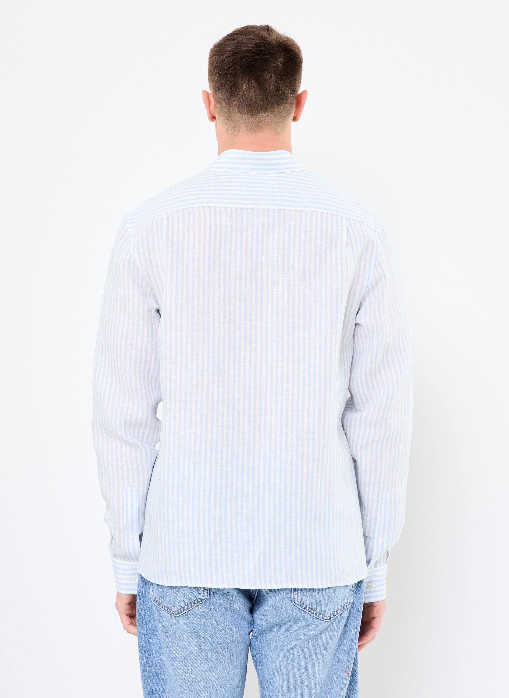 Chemises Chemise Lacoste CH6985 homme bleu Lacoste Chemises Chemise Lacoste CH6985 homme bleu PANORAMA/BLANC