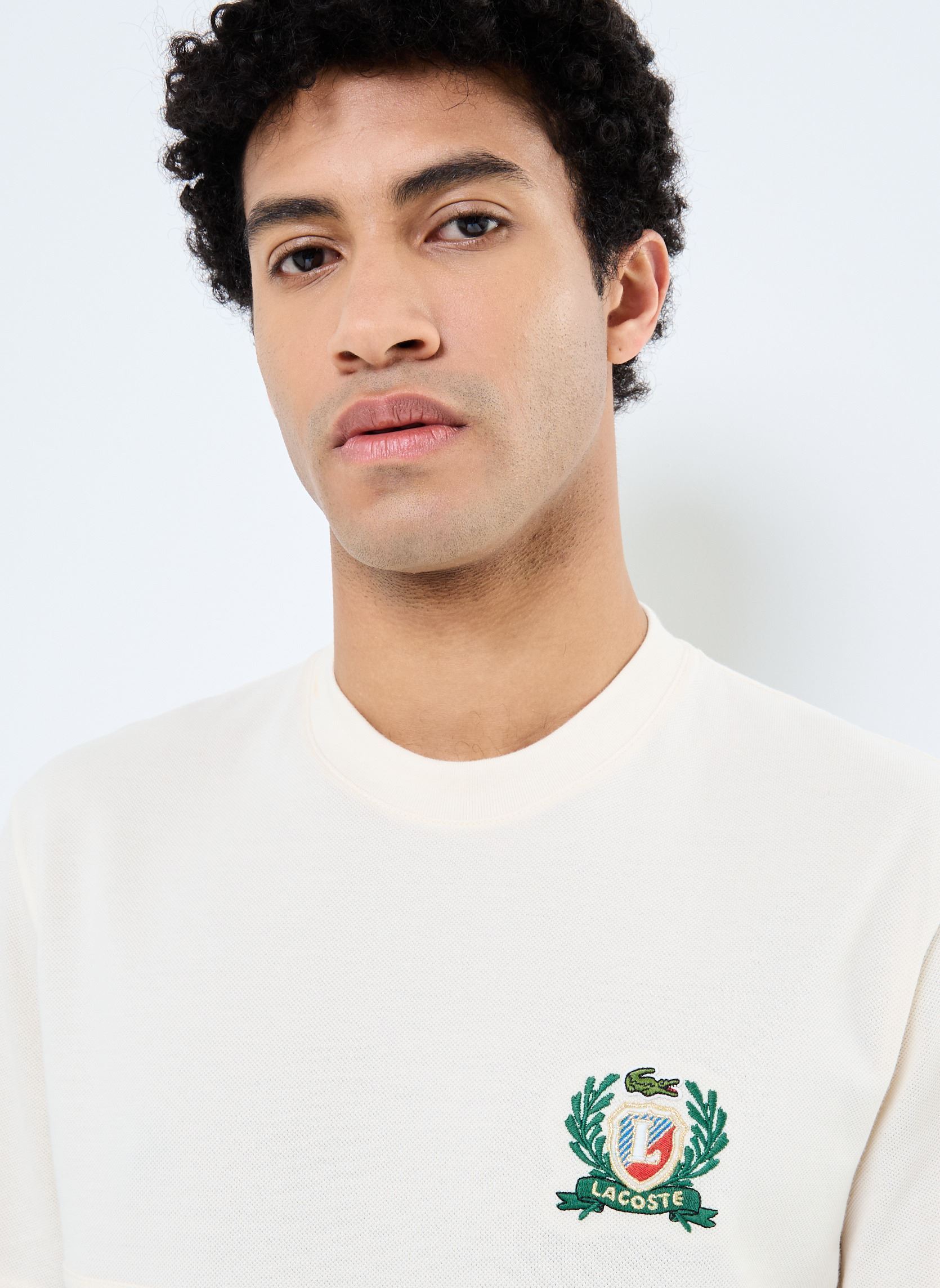 Tee-shirts manches courtes Tee-shirt Lacoste TH0025 homme blanc Lacoste Tee-shirts manches courtes Tee-shirt Lacoste TH0025 homme blanc LAPONIE