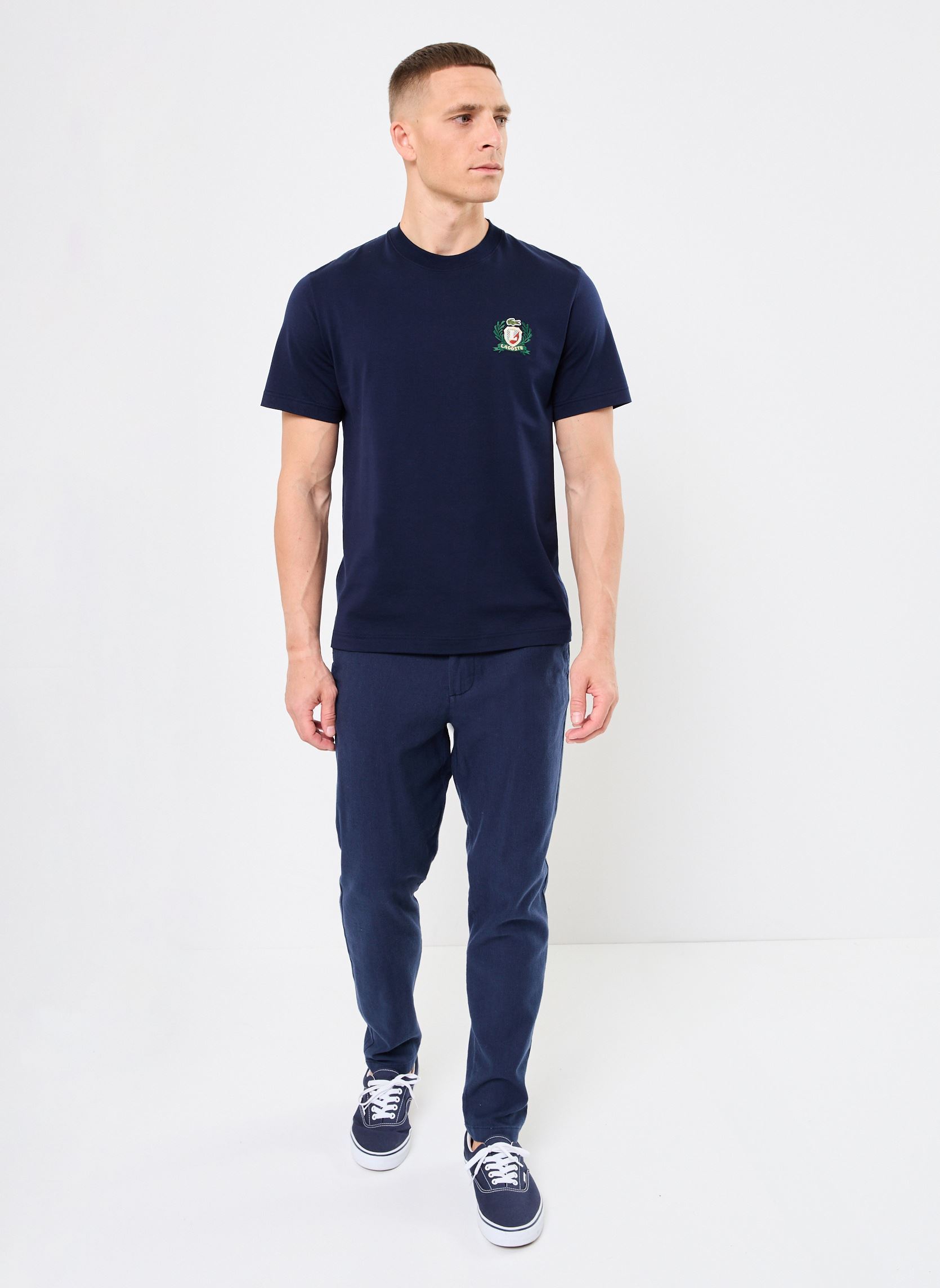 Kurzarm-T-Shirts Tee-shirt Lacoste TH0027 herren blau Lacoste Kurzarm-T-Shirts Tee-shirt Lacoste TH0027 herren blau MARINE