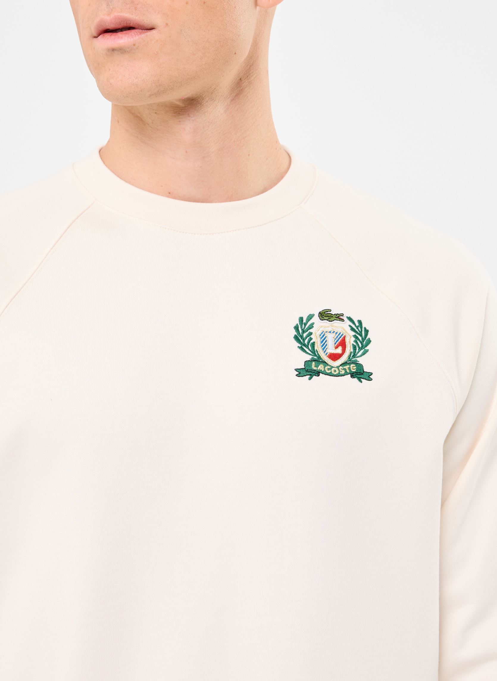 Sweats Sweatshirt col rond Lacoste SH0028 homme beige Lacoste Sweats Sweatshirt col rond Lacoste SH0028 homme beige LAPONIE