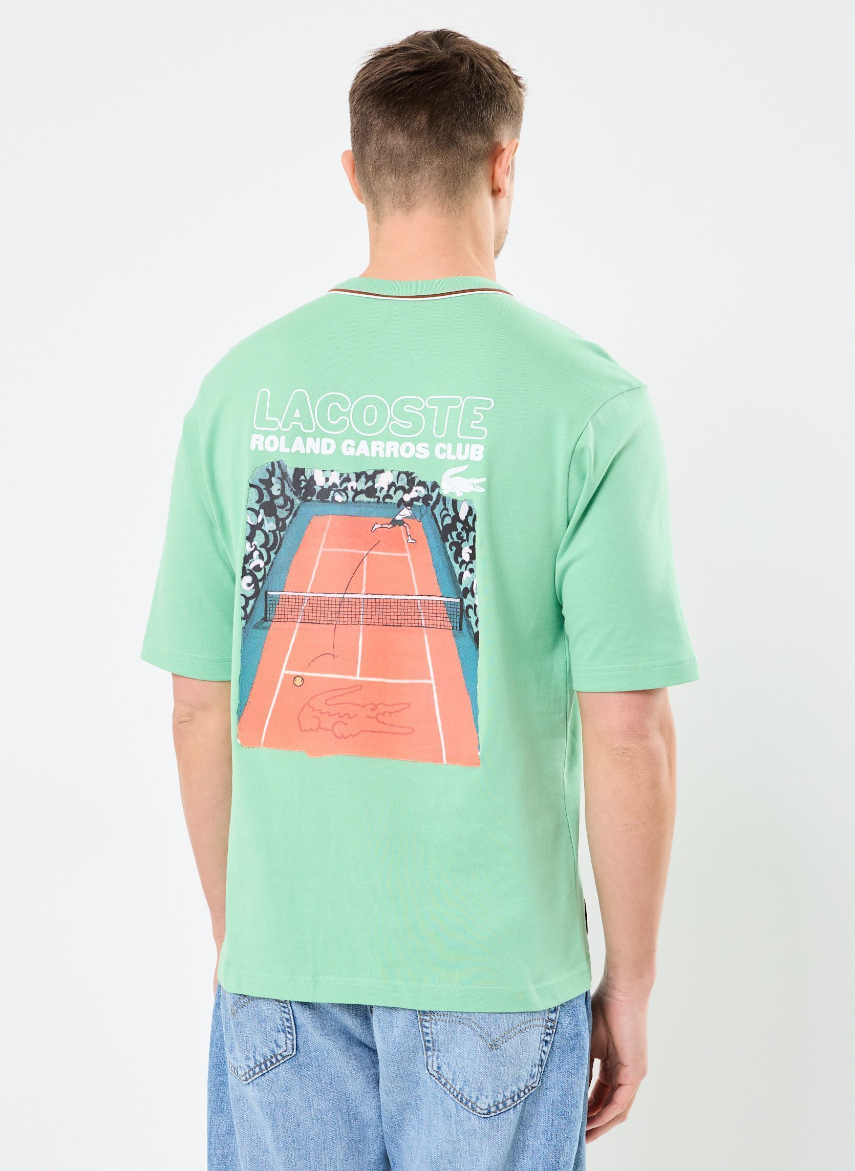 Camisetas Tee-shirt Lacoste TH8757 hombre verde Lacoste Camisetas Tee-shirt Lacoste TH8757 hombre verde LIAMONE