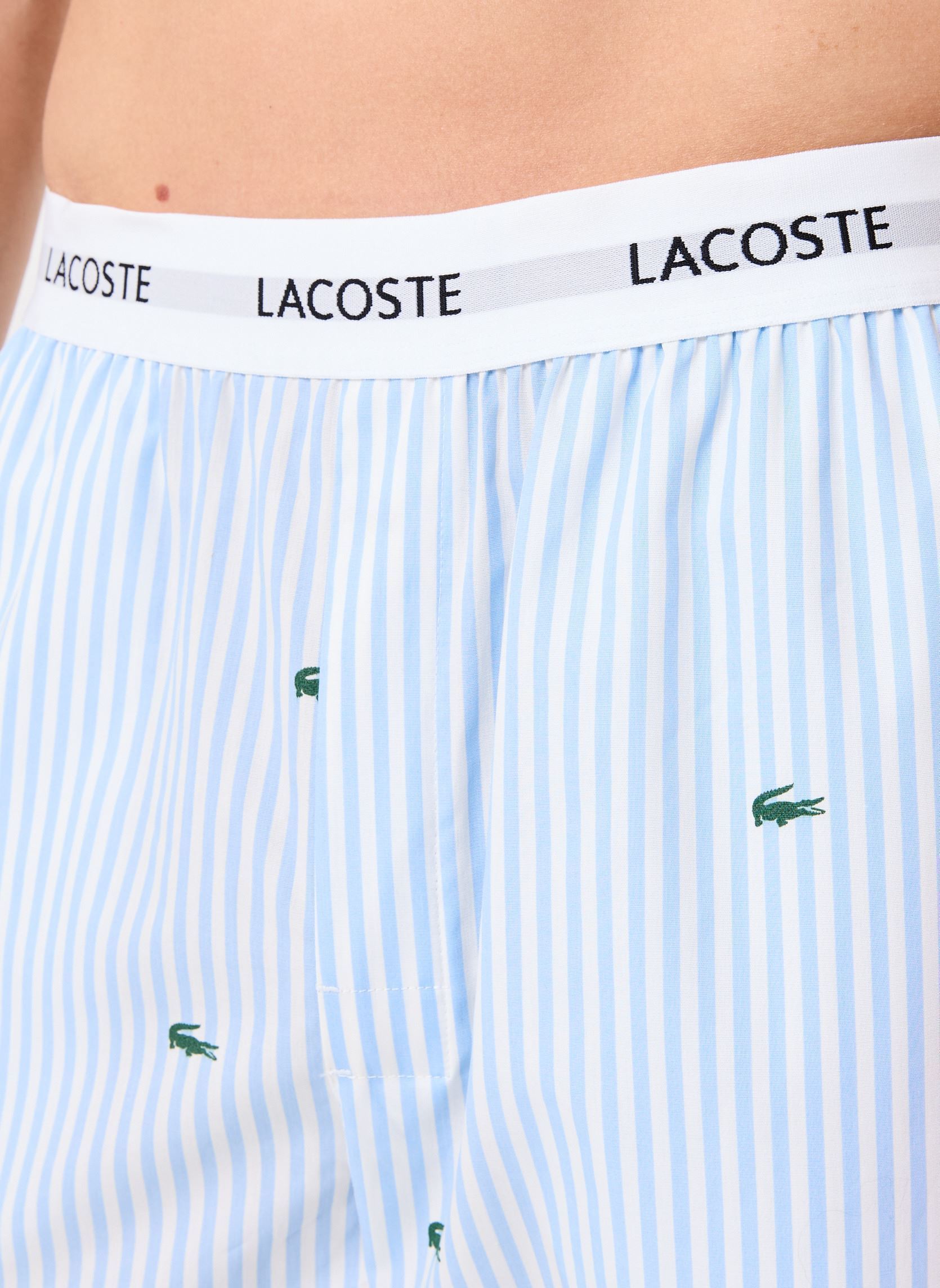 Joggings Pantalon pyjama Lacoste 3H2263 homme bleu Lacoste Joggings Pantalon pyjama Lacoste 3H2263 homme bleu PANORAMA/BLANC-VERT