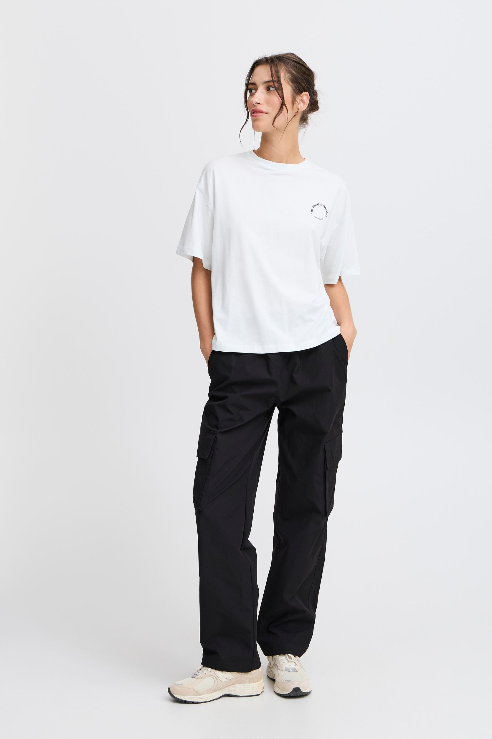 Tee-shirts manches courtes JCSIMONA BOX TSHIRT femme blanc The Jogg Concept Tee-shirts manches courtes JCSIMONA BOX TSHIRT femme blanc OFF WHITE