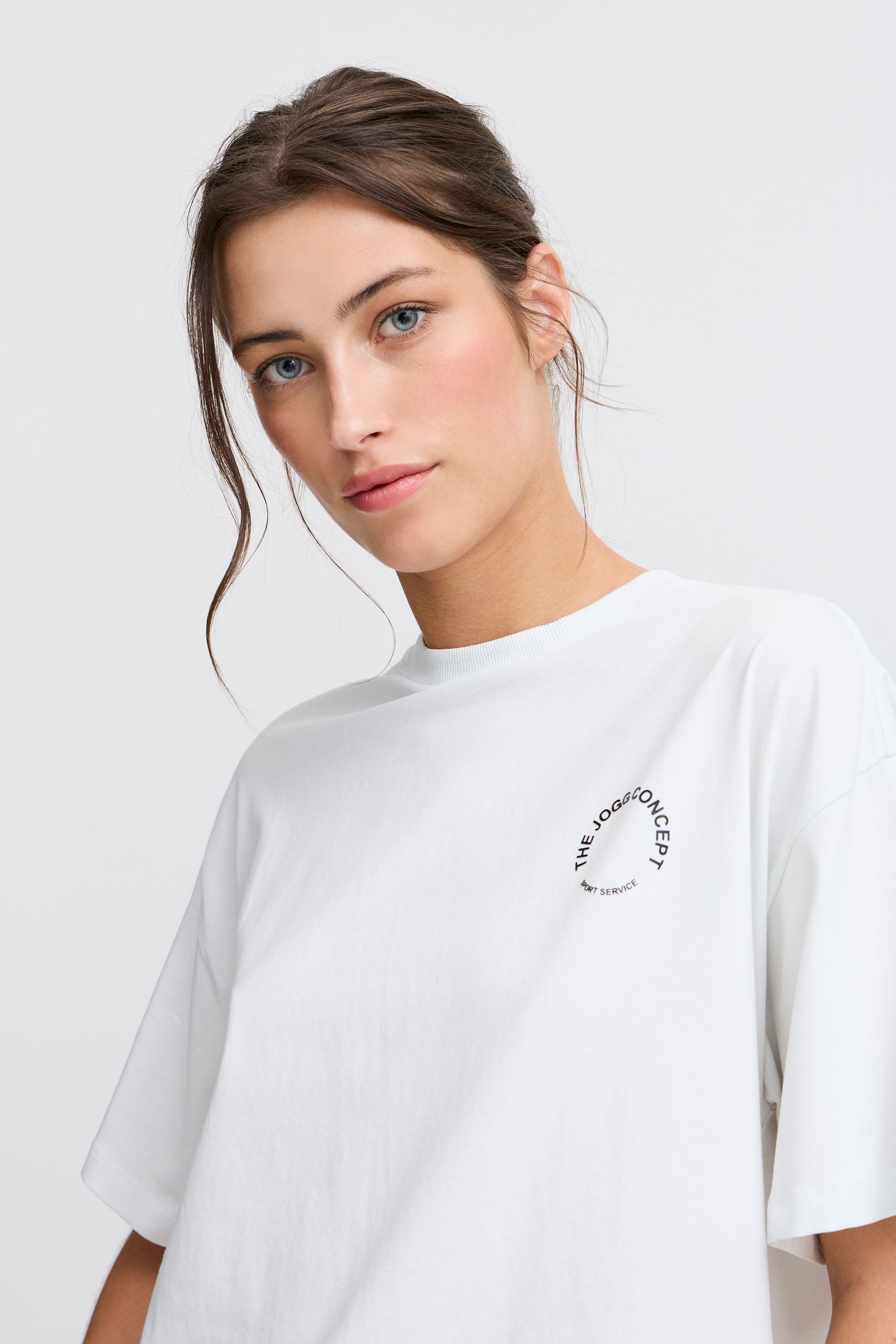 Tee-shirts manches courtes JCSIMONA BOX TSHIRT femme blanc The Jogg Concept Tee-shirts manches courtes JCSIMONA BOX TSHIRT femme blanc OFF WHITE