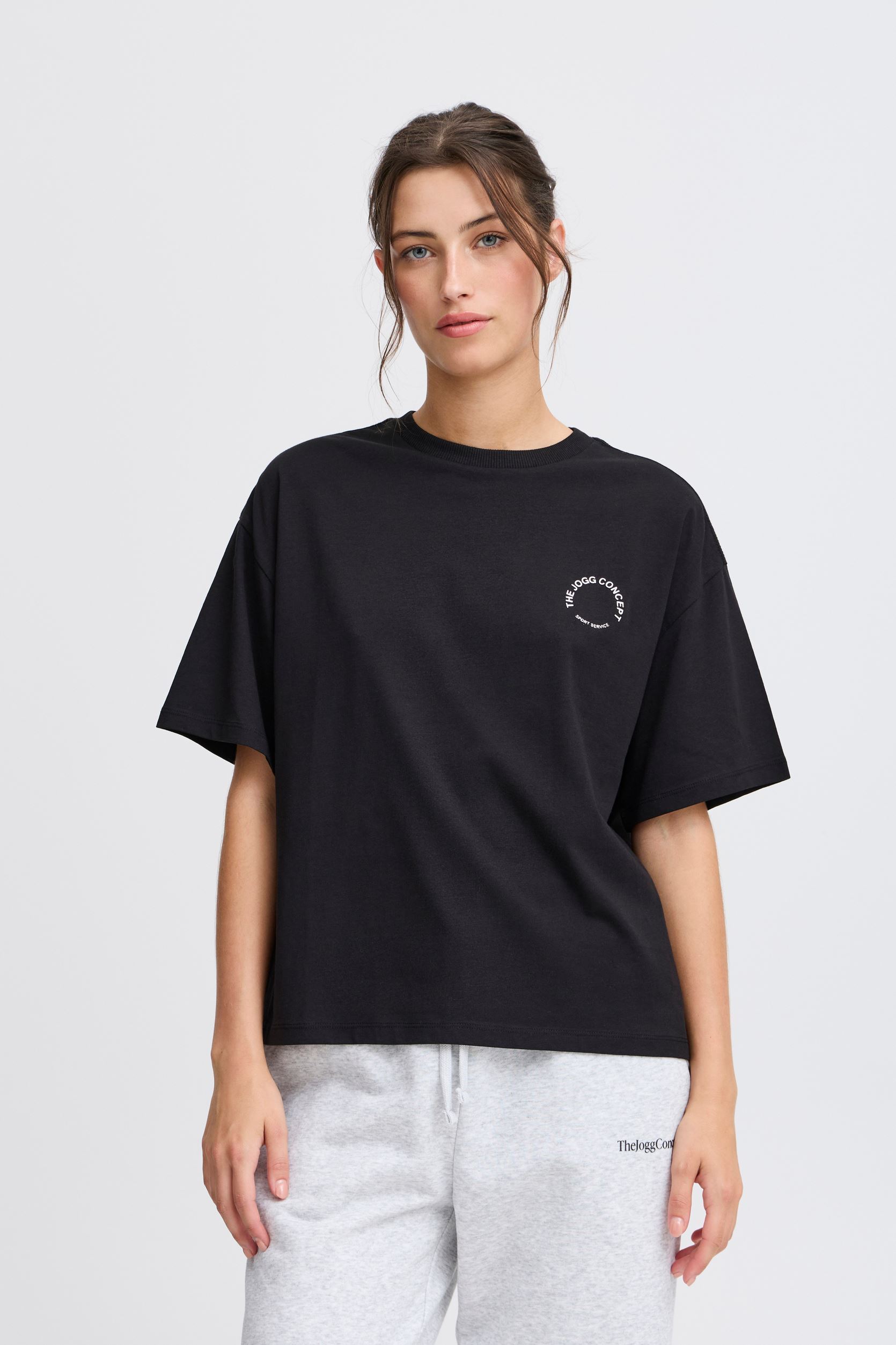 Kurzarm-T-Shirts JCSIMONA BOX TSHIRT damen schwarz The Jogg Concept Kurzarm-T-Shirts JCSIMONA BOX TSHIRT damen schwarz BLACK