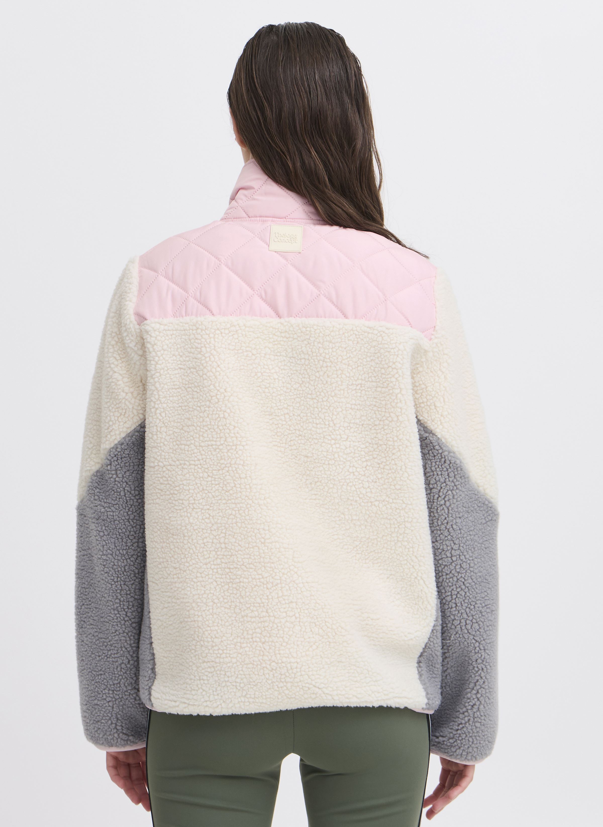 Fleece-Pullover JCBERRI JACKET 7 damen weiß The Jogg Concept Fleece-Pullover JCBERRI JACKET 7 damen weiß ALMOND BLOSSOM MIX