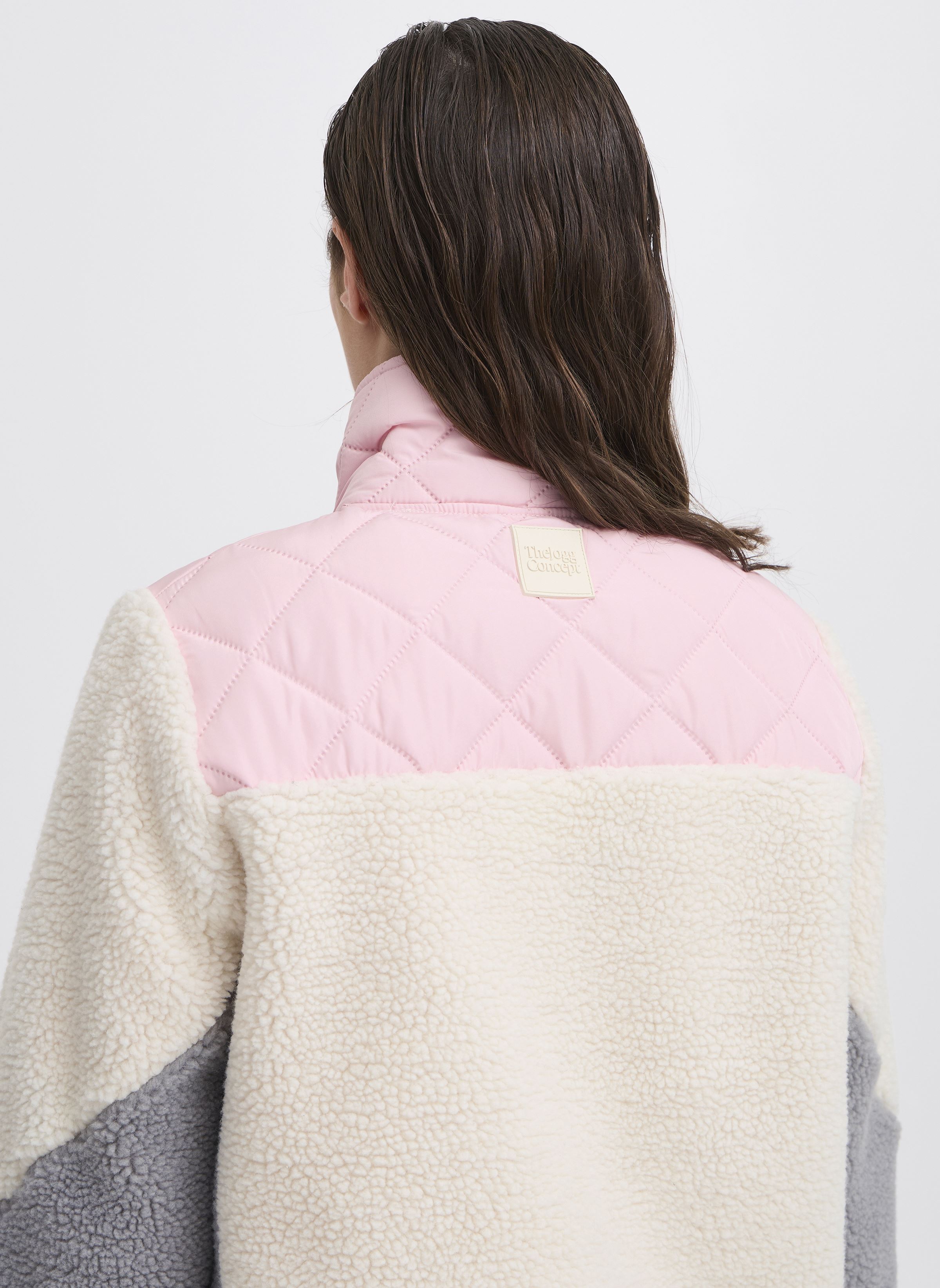 Fleece-Pullover JCBERRI JACKET 7 damen weiß The Jogg Concept Fleece-Pullover JCBERRI JACKET 7 damen weiß ALMOND BLOSSOM MIX