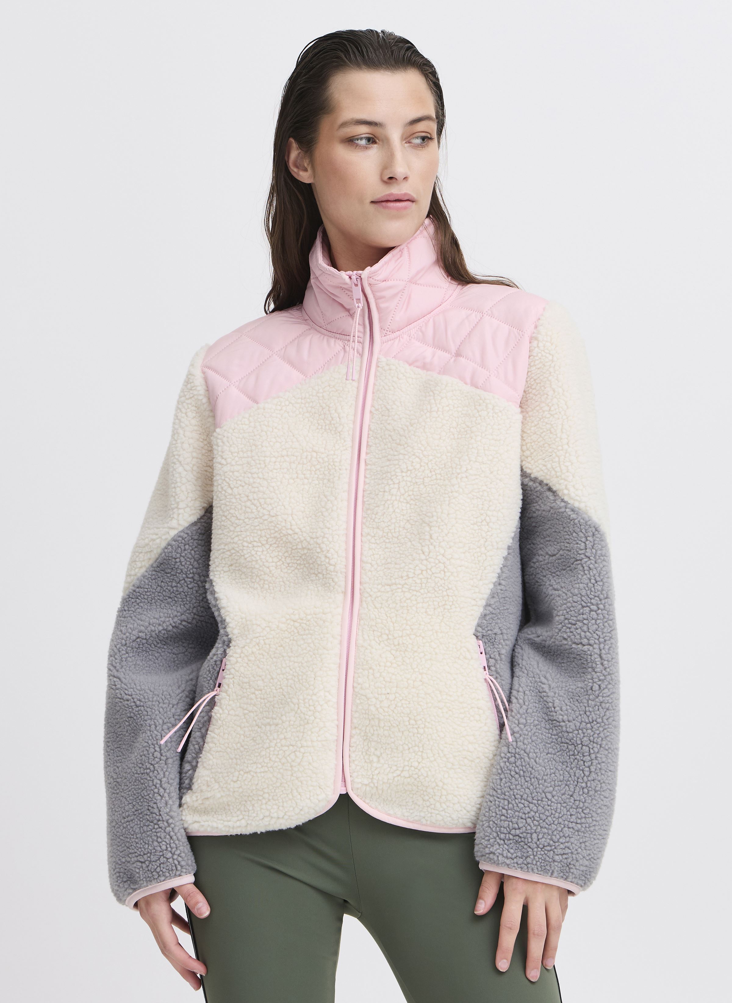 Fleece-Pullover JCBERRI JACKET 7 damen weiß The Jogg Concept Fleece-Pullover JCBERRI JACKET 7 damen weiß ALMOND BLOSSOM MIX