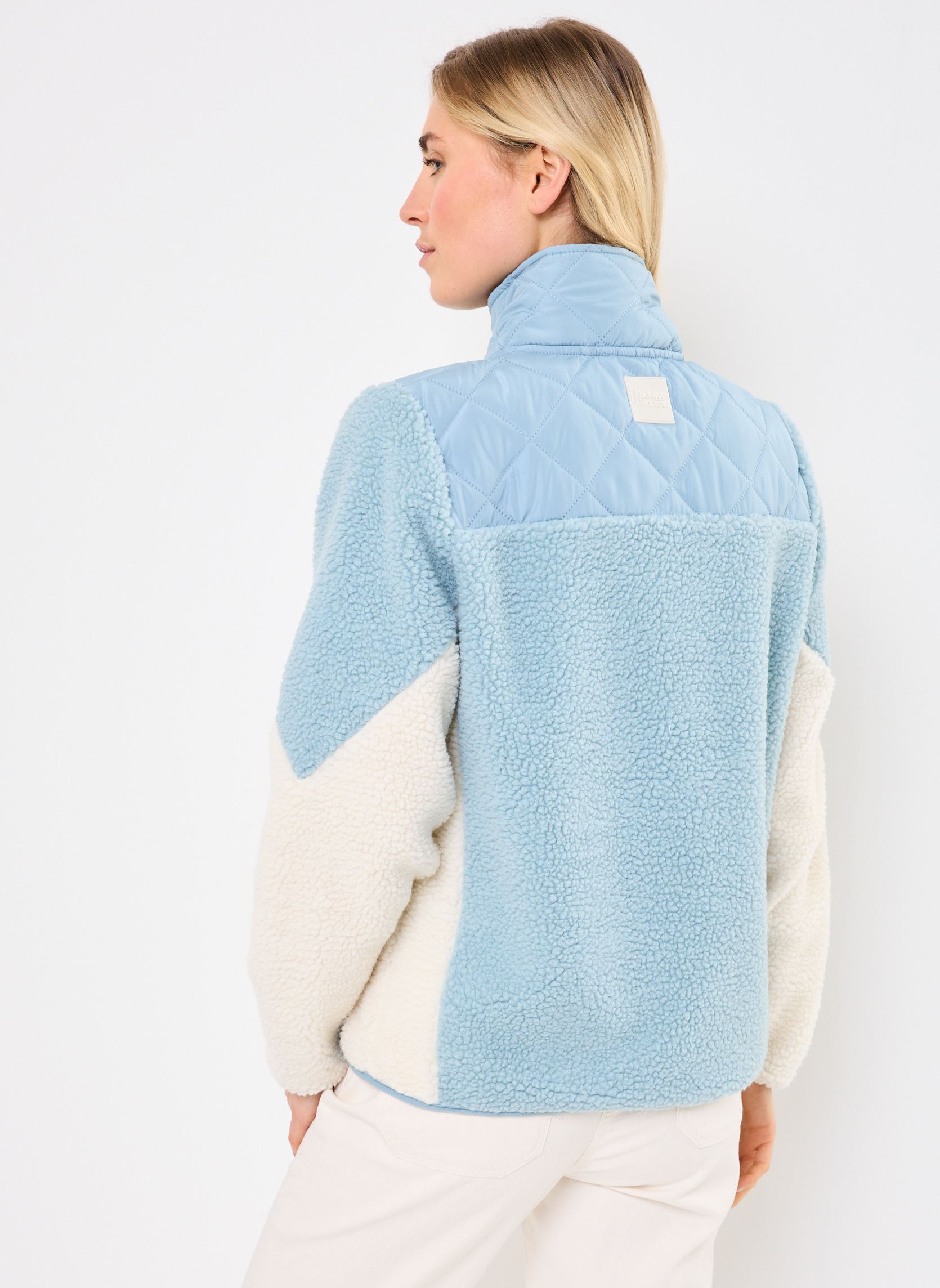 Fleece-Pullover JCBERRI JACKET 7 damen blau The Jogg Concept Fleece-Pullover JCBERRI JACKET 7 damen blau STONE BLUE MIX