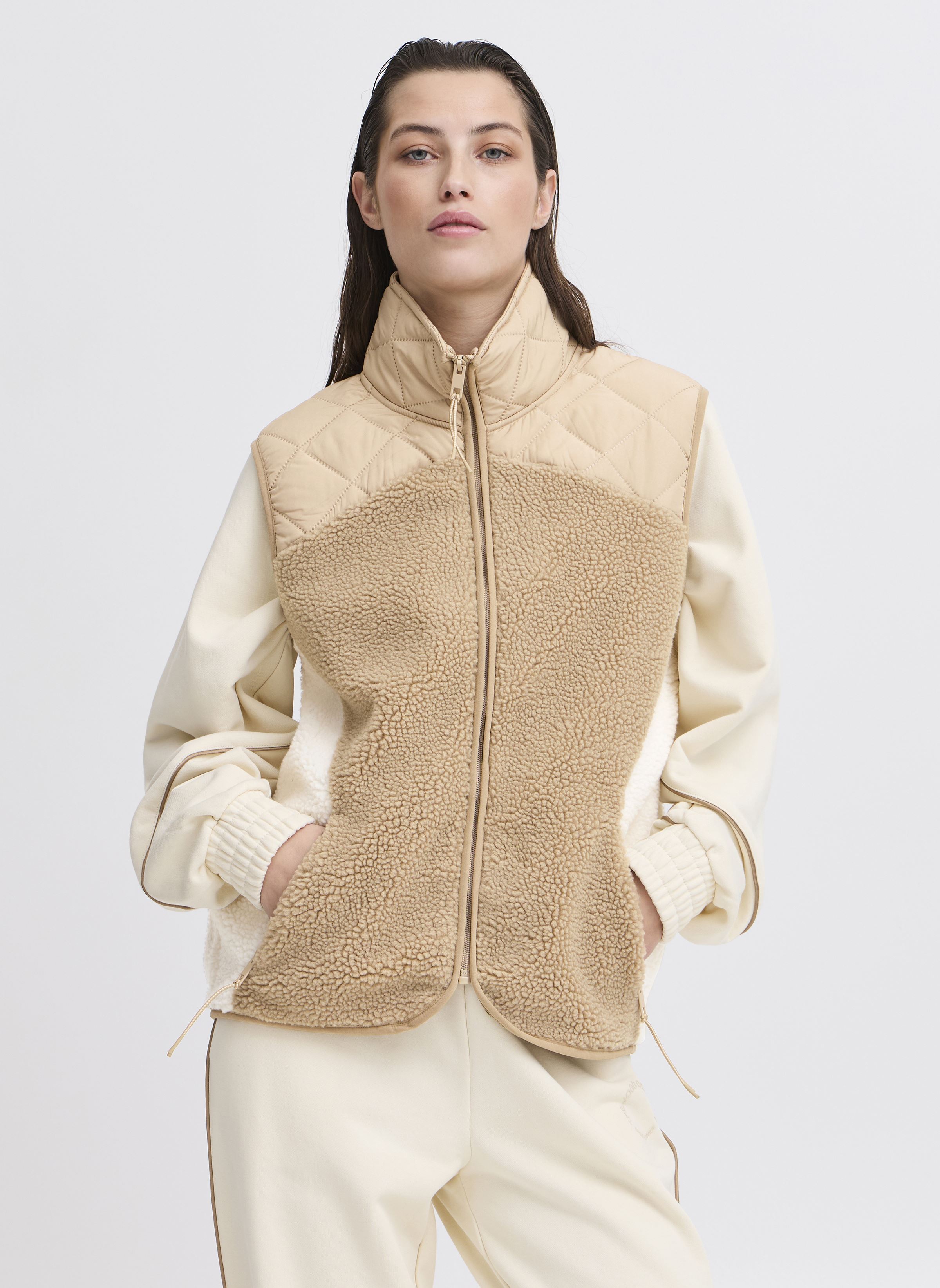 Westen JCBERRI WAISTCOAT 7 damen beige The Jogg Concept Westen JCBERRI WAISTCOAT 7 damen beige CORNSTALK MIX