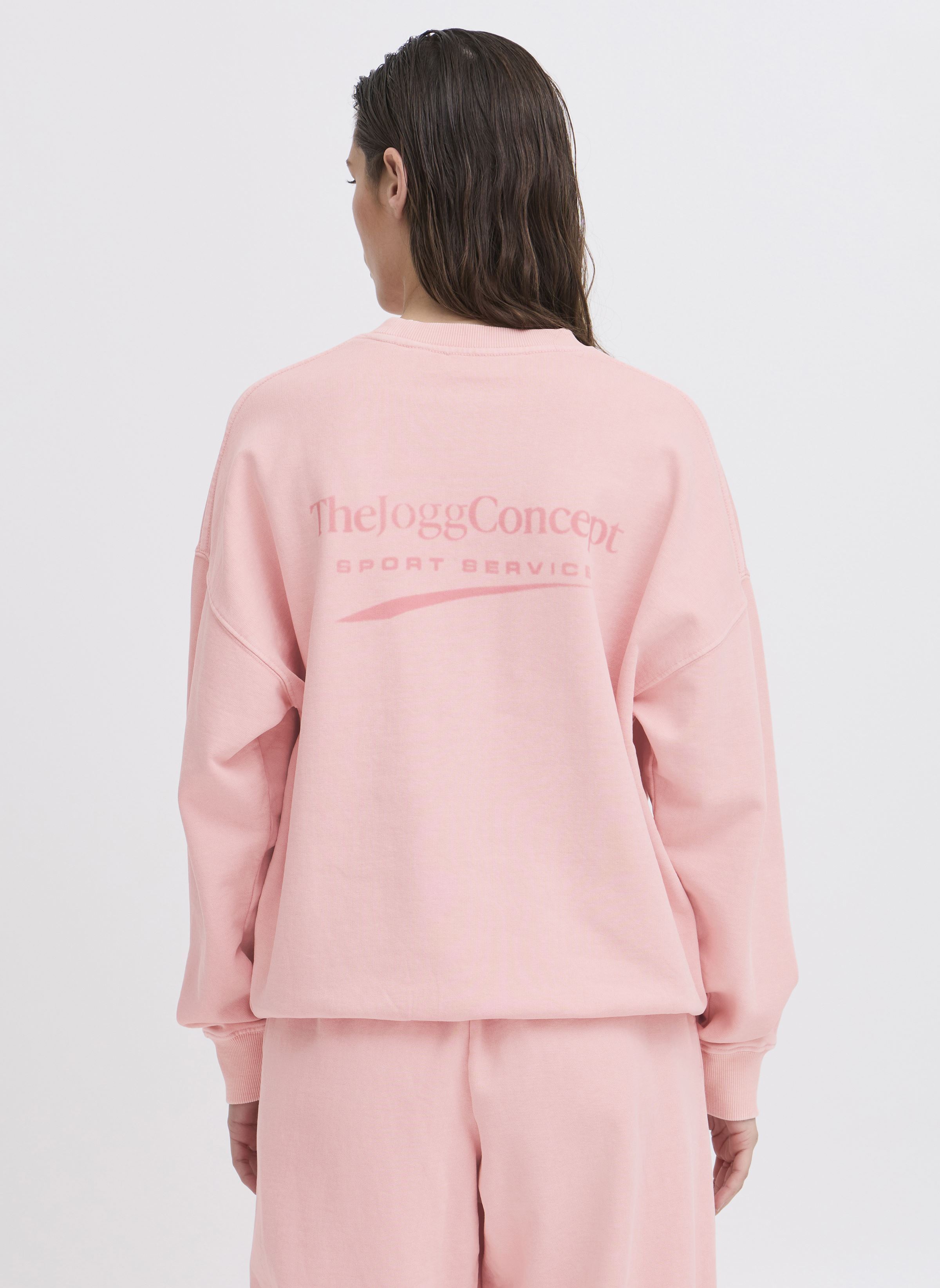 Sweater JCRUBI LOGO SWEATSHIRT dames roze The Jogg Concept Sweater JCRUBI LOGO SWEATSHIRT dames roze ALMOND BLOSSOM