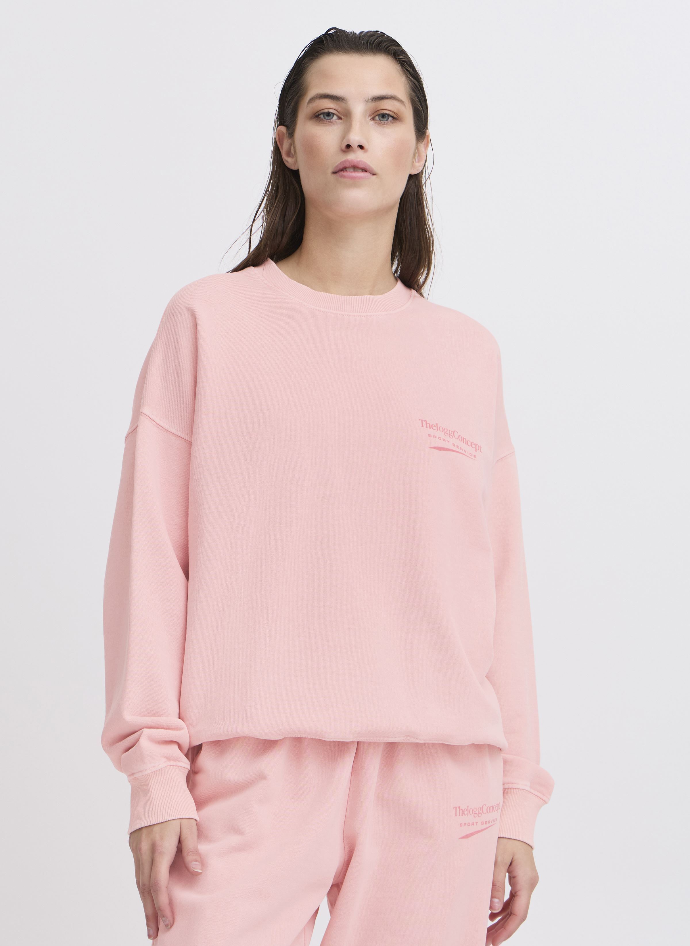 Sweater JCRUBI LOGO SWEATSHIRT dames roze The Jogg Concept Sweater JCRUBI LOGO SWEATSHIRT dames roze ALMOND BLOSSOM