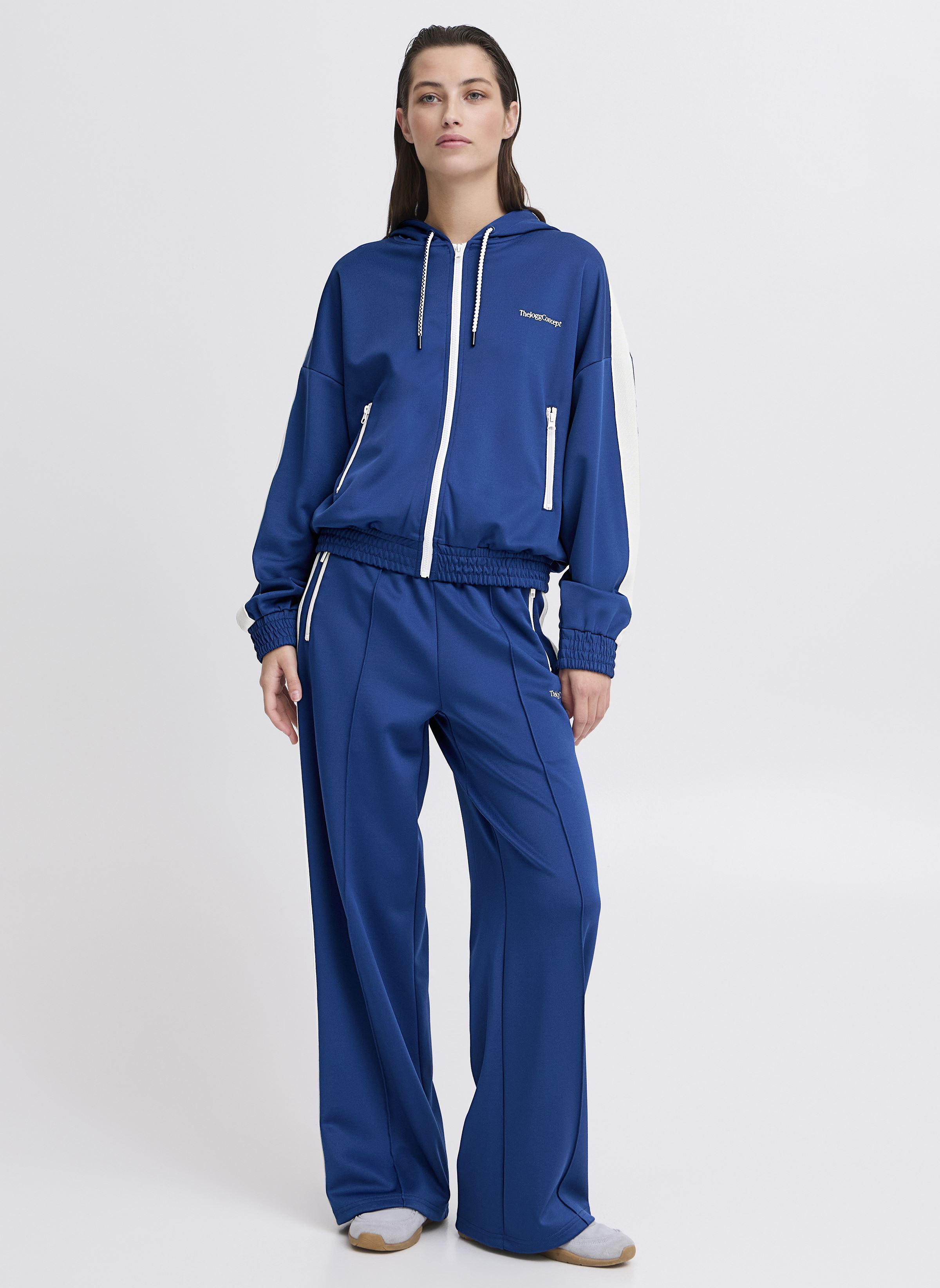 Trainingsjacken JCSIMA TAPE HOODIE damen blau The Jogg Concept Trainingsjacken JCSIMA TAPE HOODIE damen blau NAVY PEONY MIX