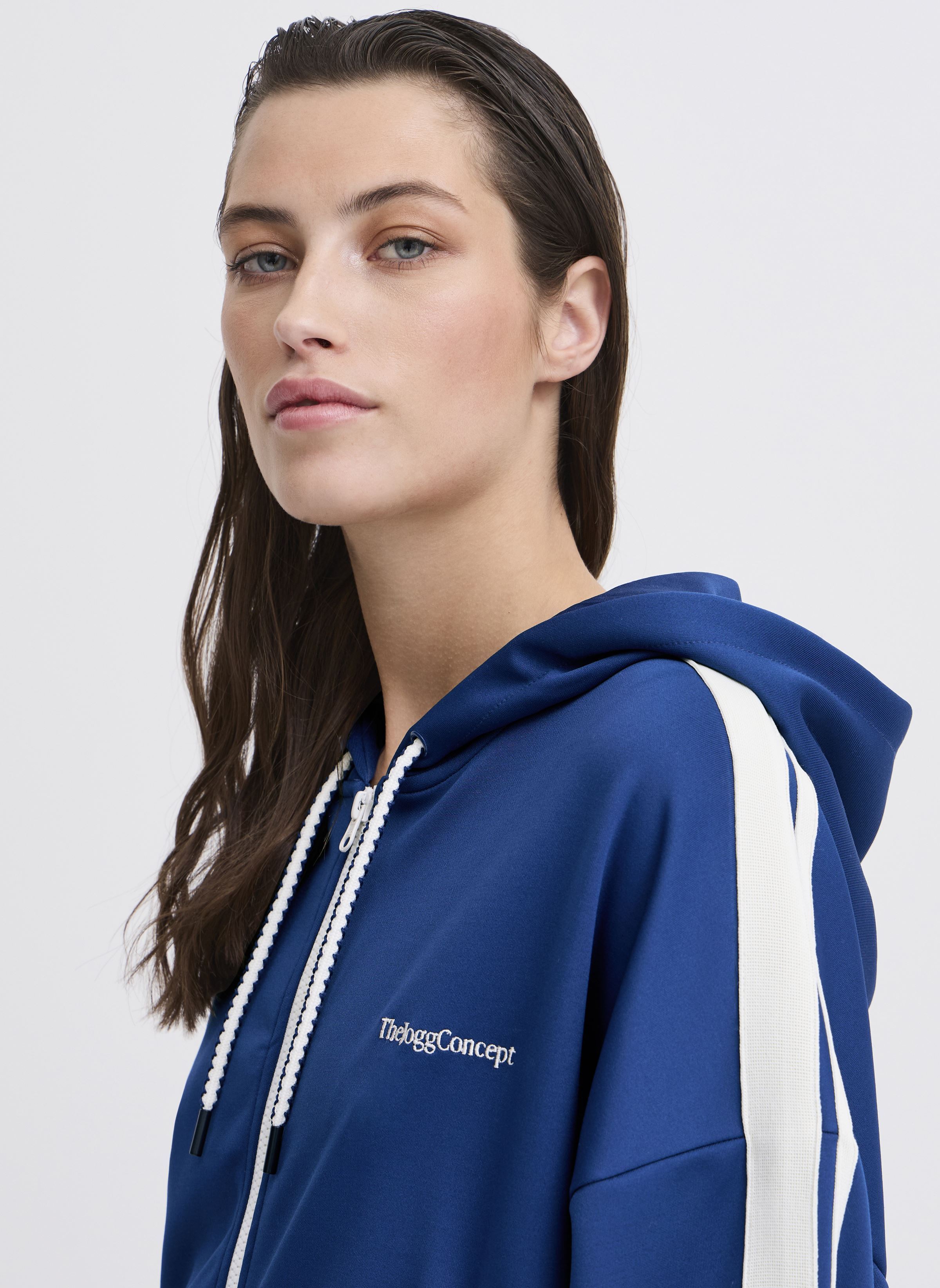 Trainingsjacken JCSIMA TAPE HOODIE damen blau The Jogg Concept Trainingsjacken JCSIMA TAPE HOODIE damen blau NAVY PEONY MIX