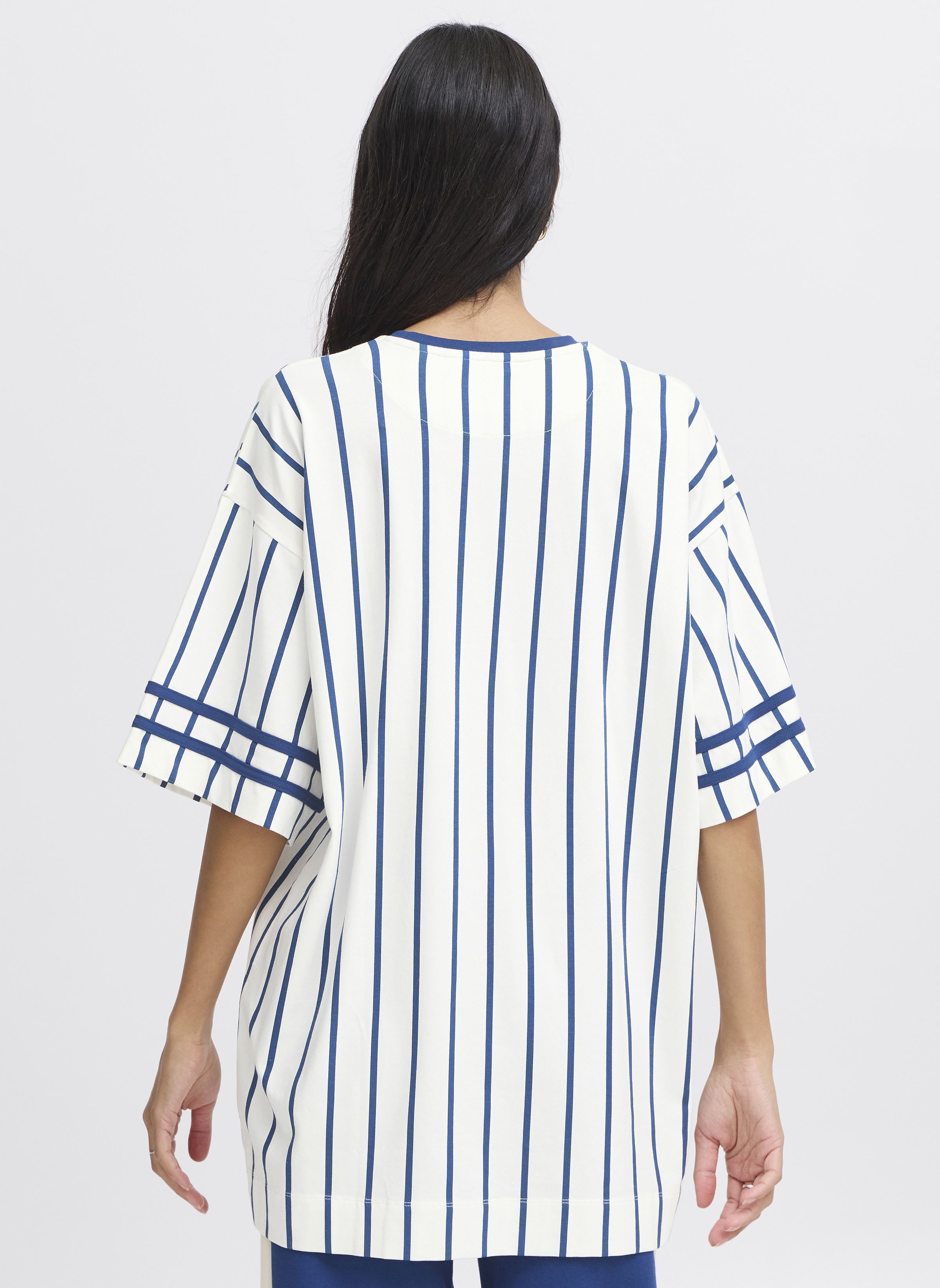 Kurzarm-T-Shirts JCSABELL STRIPE TSHIRT damen weiß The Jogg Concept Kurzarm-T-Shirts JCSABELL STRIPE TSHIRT damen weiß NAVY PEONY MIX