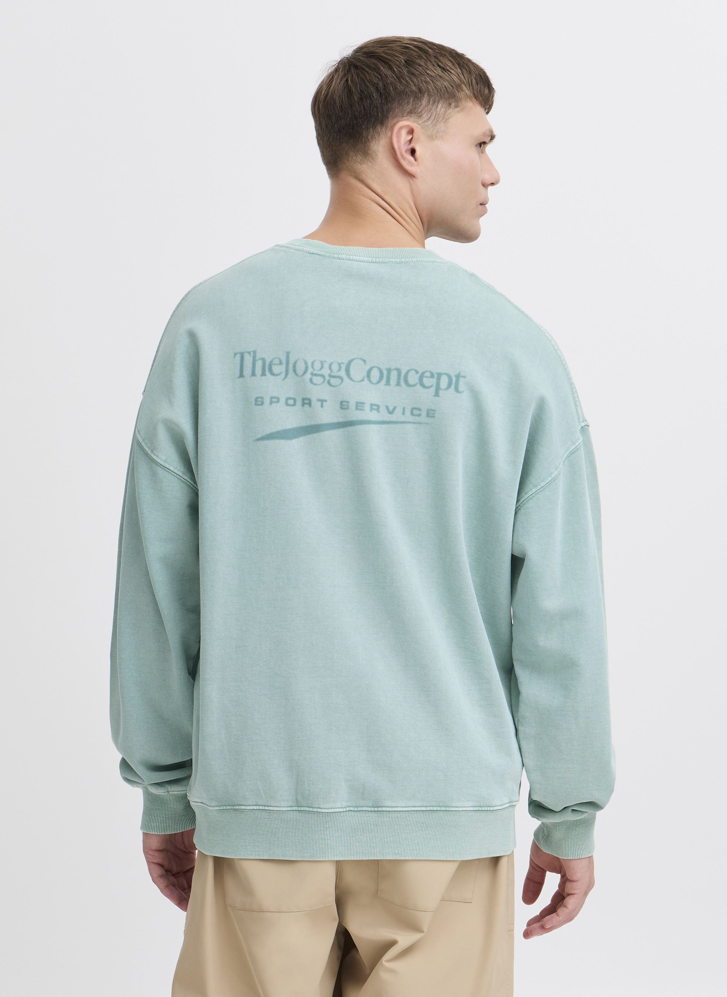 Sweats JCMRUBI LOGO SWEAT homme bleu The Jogg Concept Sweats JCMRUBI LOGO SWEAT homme bleu STONE BLUE