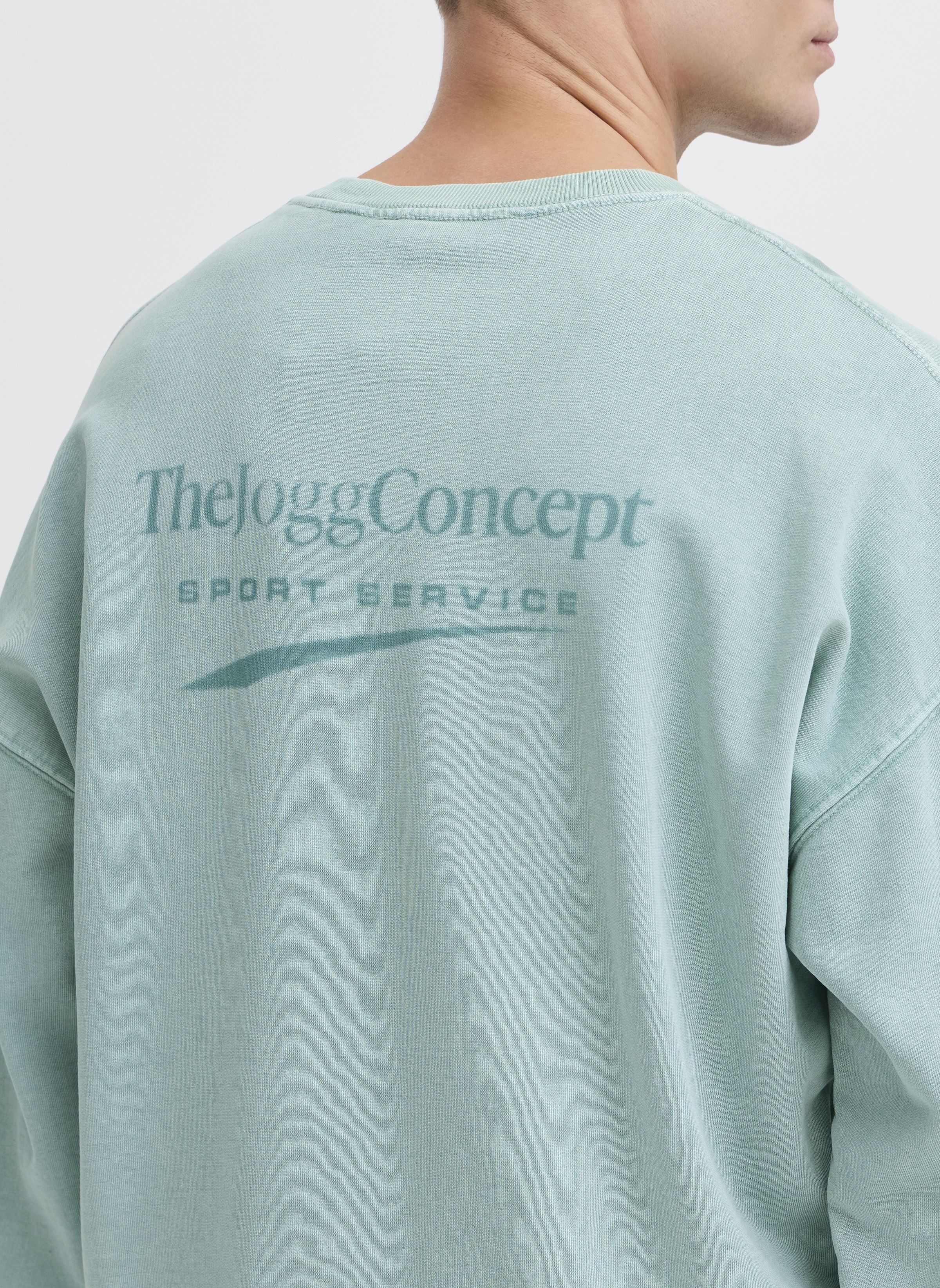 Sweats JCMRUBI LOGO SWEAT homme bleu The Jogg Concept Sweats JCMRUBI LOGO SWEAT homme bleu STONE BLUE