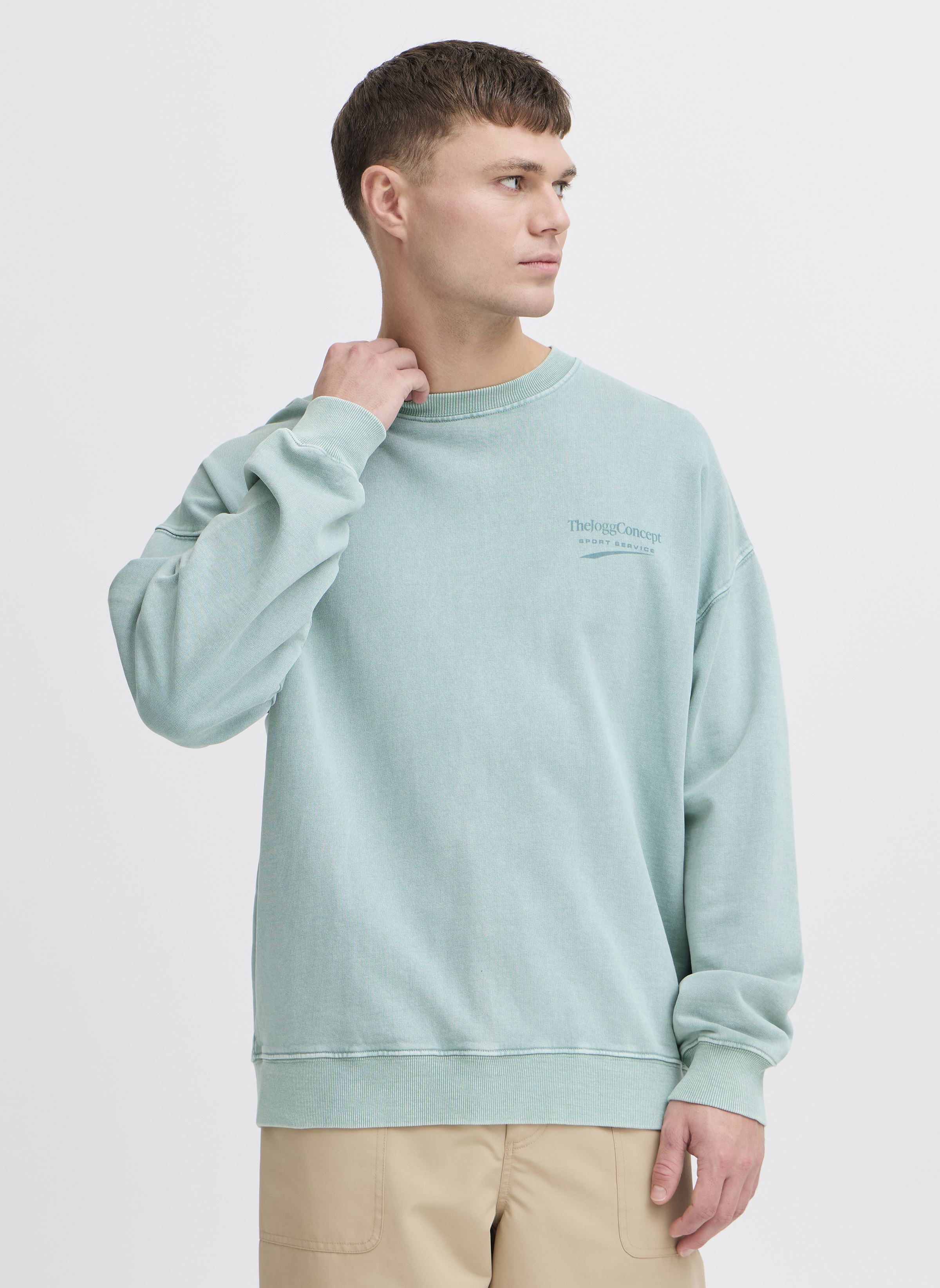 Sweats JCMRUBI LOGO SWEAT homme bleu The Jogg Concept Sweats JCMRUBI LOGO SWEAT homme bleu STONE BLUE