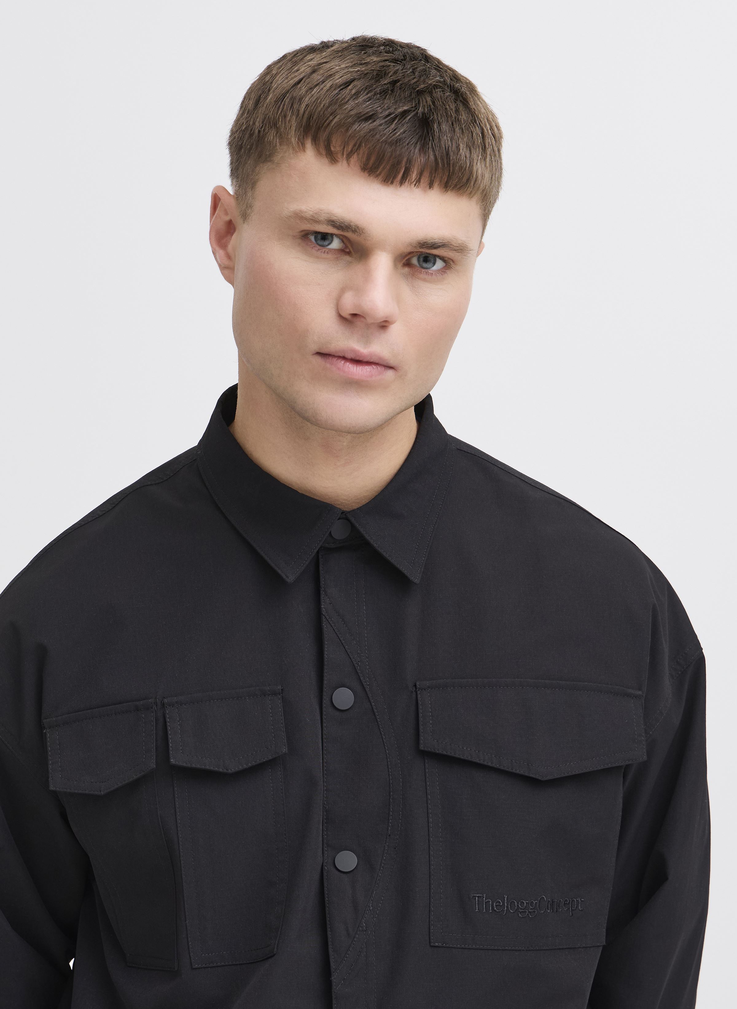 Hemden JCMFIGO POCKET SHIRT herren schwarz The Jogg Concept Hemden JCMFIGO POCKET SHIRT herren schwarz BLACK