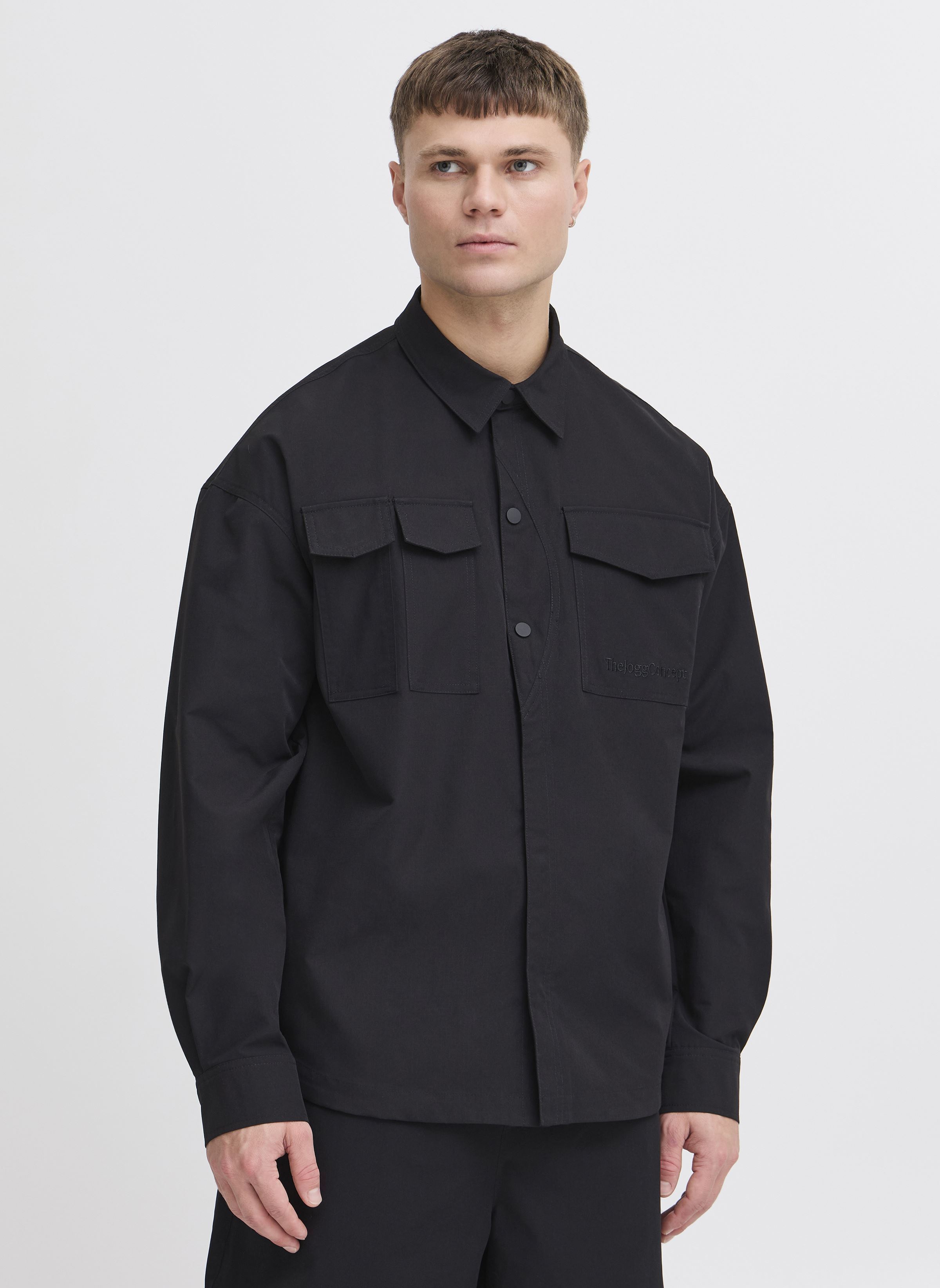 Hemden JCMFIGO POCKET SHIRT herren schwarz The Jogg Concept Hemden JCMFIGO POCKET SHIRT herren schwarz BLACK