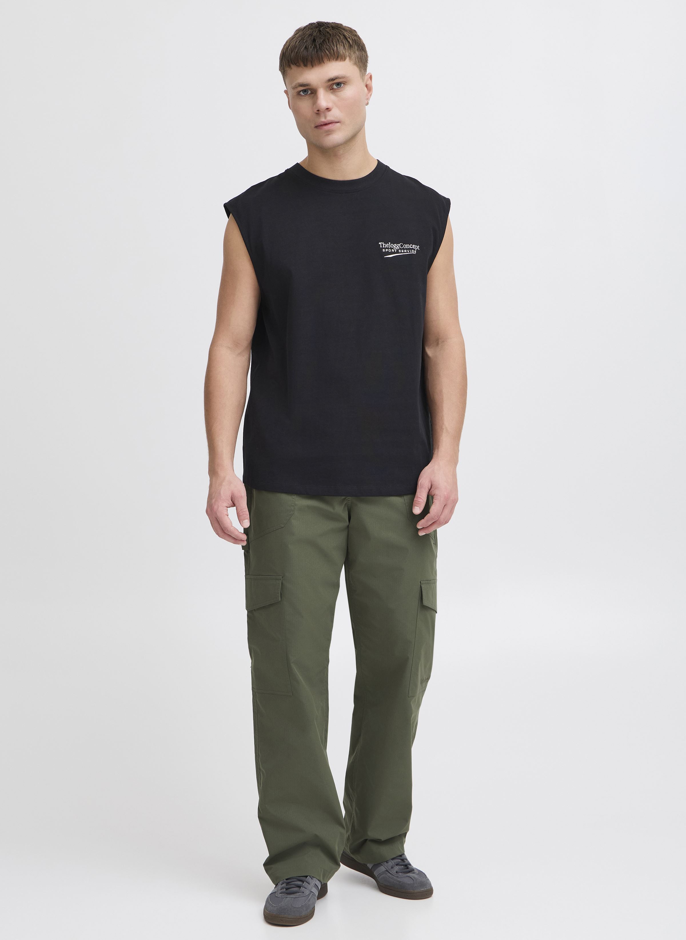 Pantalons larges JCMFIGO POCKET PANTS homme vert The Jogg Concept Pantalons larges JCMFIGO POCKET PANTS homme vert THYME