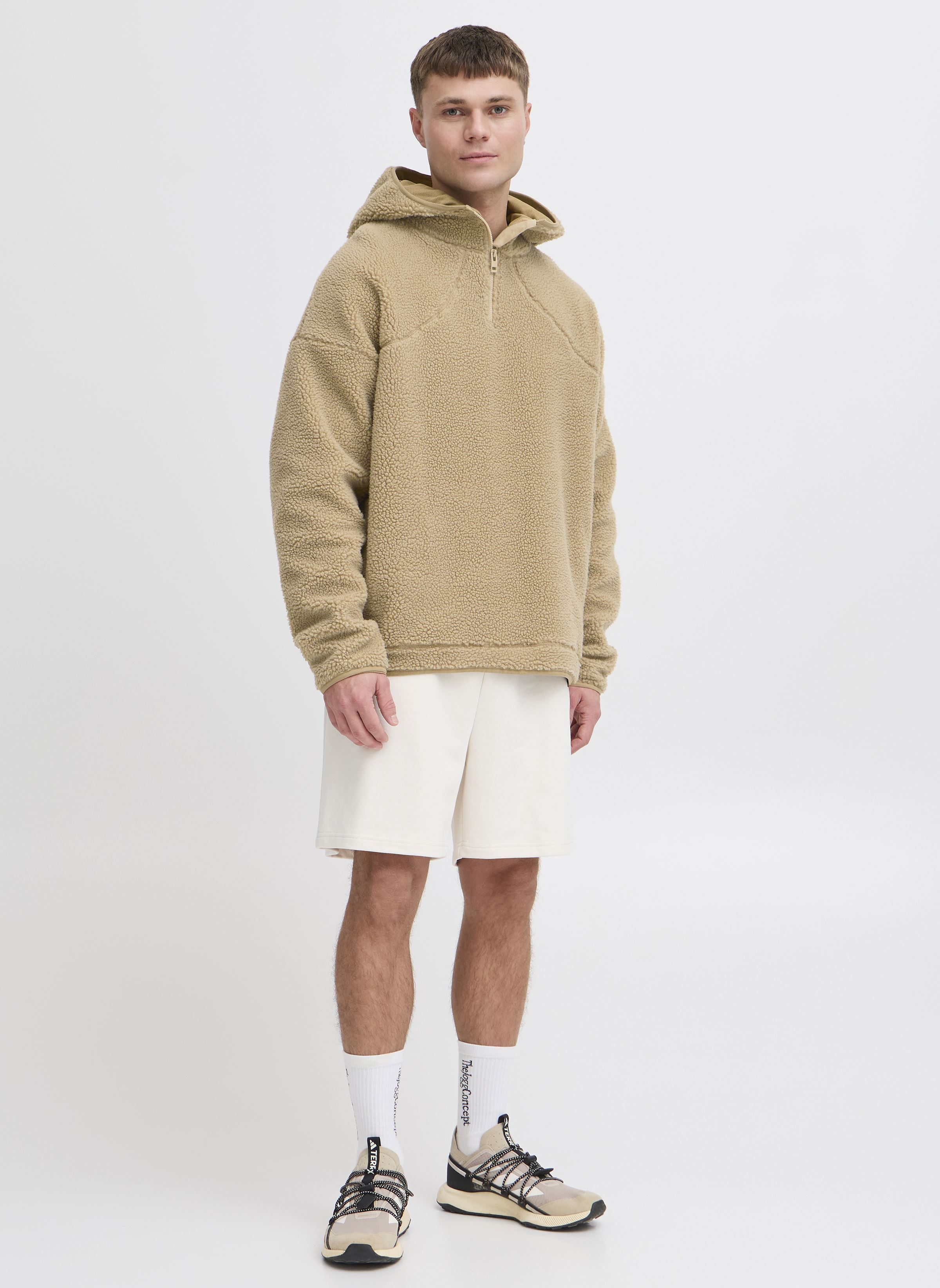 Kapuzenpullover JCMBERRI EMBOSSED HOODIE herren beige The Jogg Concept Kapuzenpullover JCMBERRI EMBOSSED HOODIE herren beige CORNSTALK