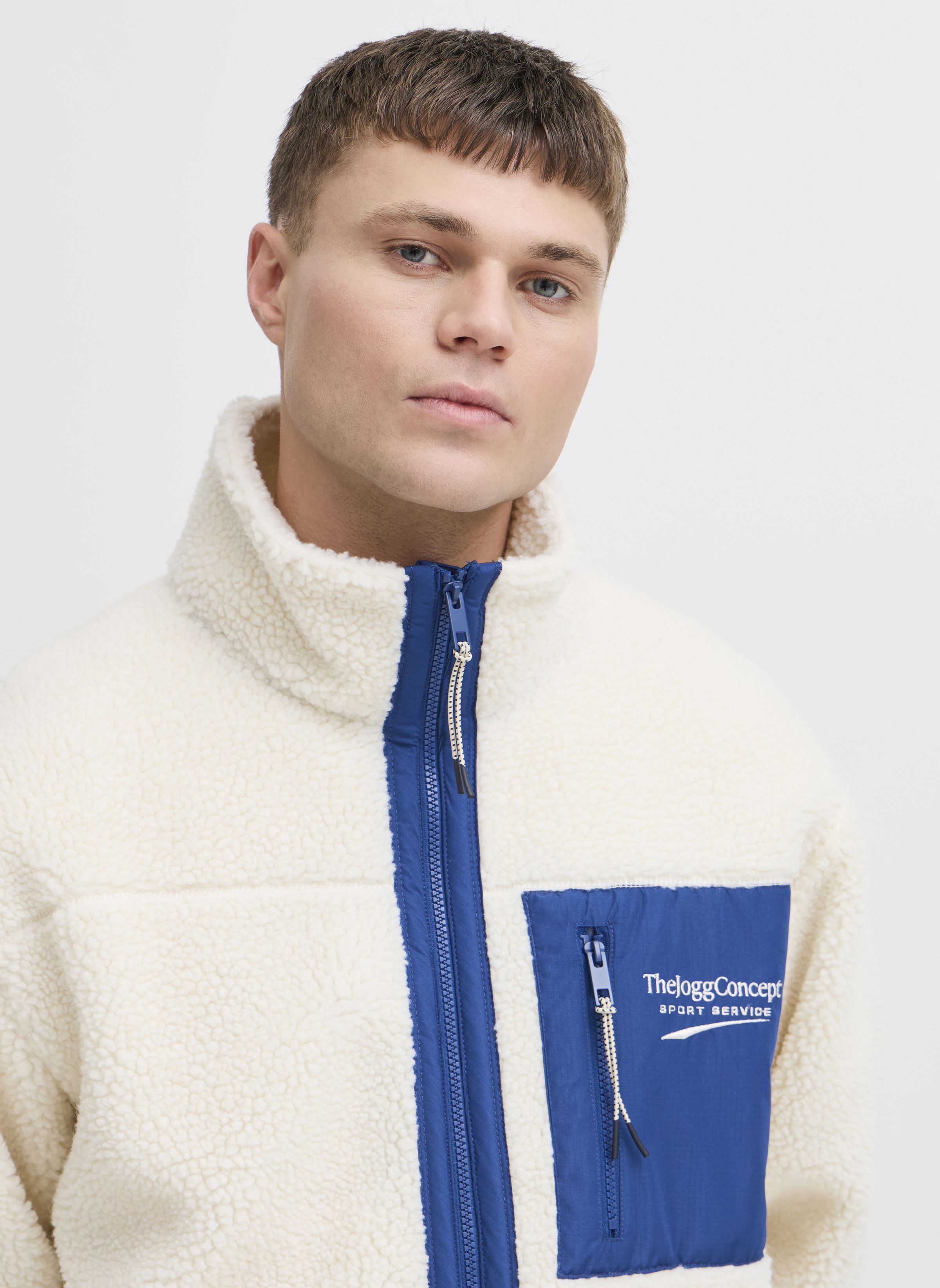 Fleece truien JCMBERRI JACKET 5 heren wit The Jogg Concept Fleece truien JCMBERRI JACKET 5 heren wit NAVY PEONY MIX