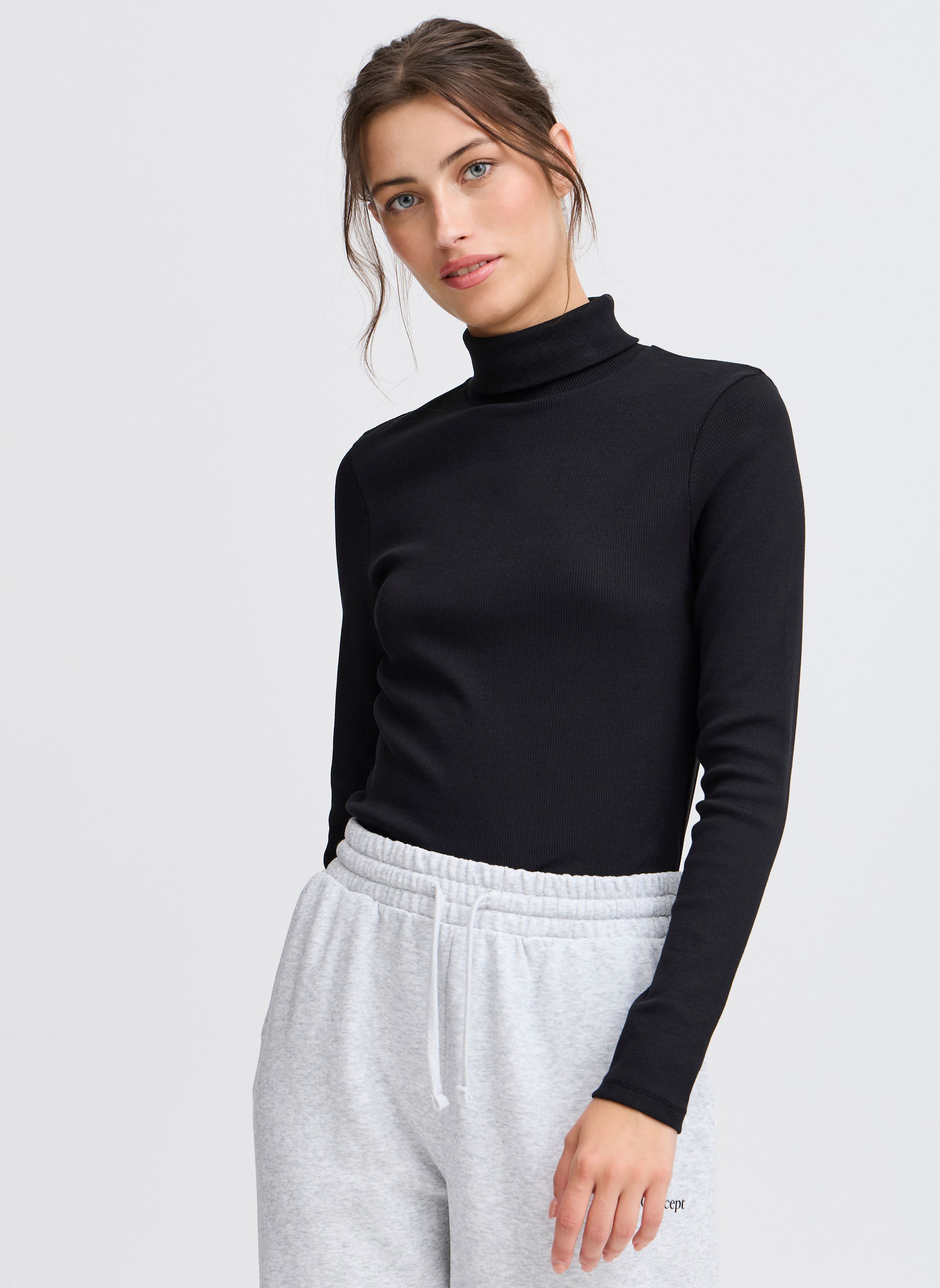 Langarm-T-Shirts JCTONDA LS ROLL NECK damen schwarz The Jogg Concept Langarm-T-Shirts JCTONDA LS ROLL NECK damen schwarz BLACK