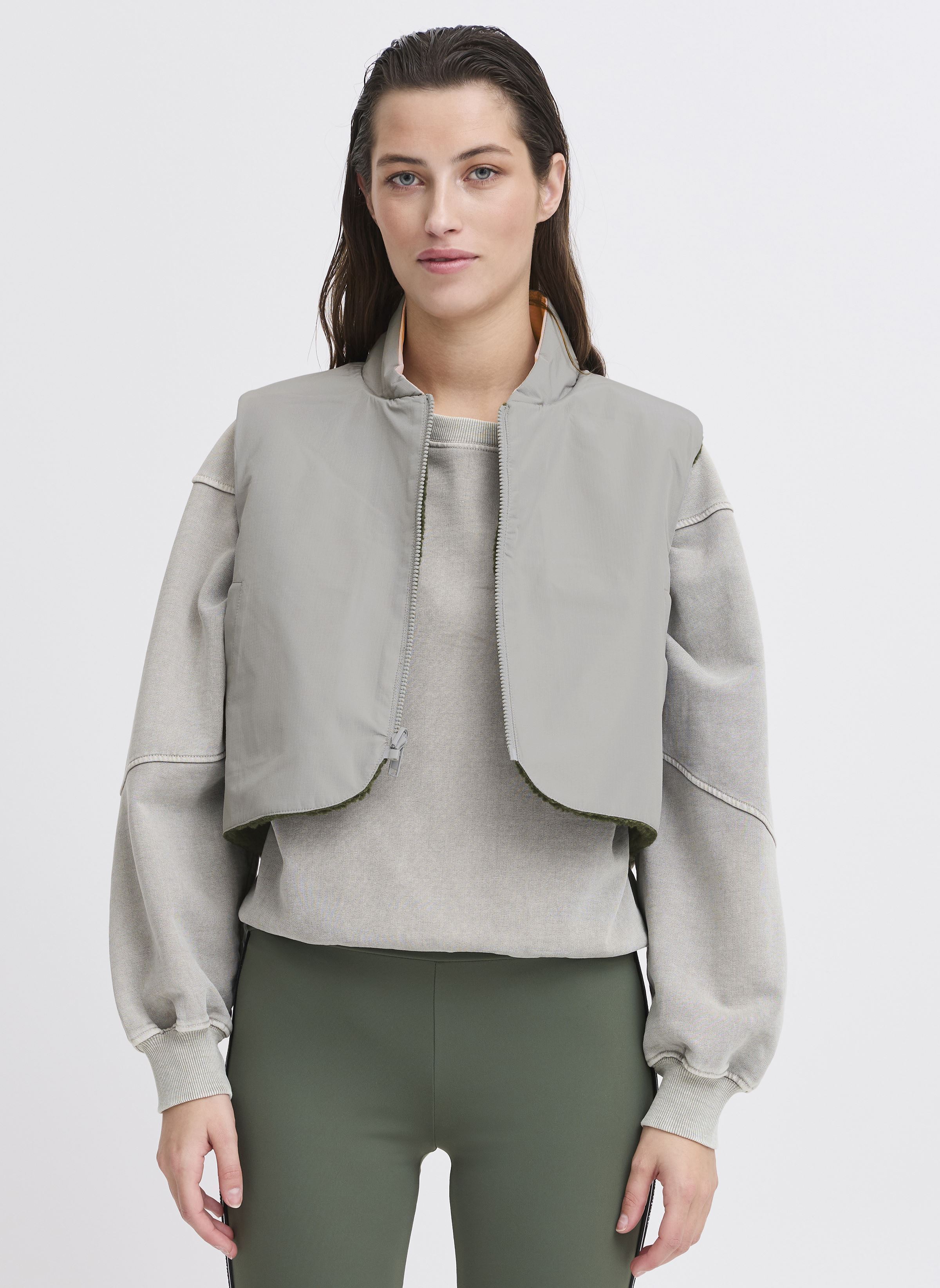 Westen JCBERRI CUTLINE WAISTCOAT - damen grün The Jogg Concept Westen JCBERRI CUTLINE WAISTCOAT - damen grün THYME MIX