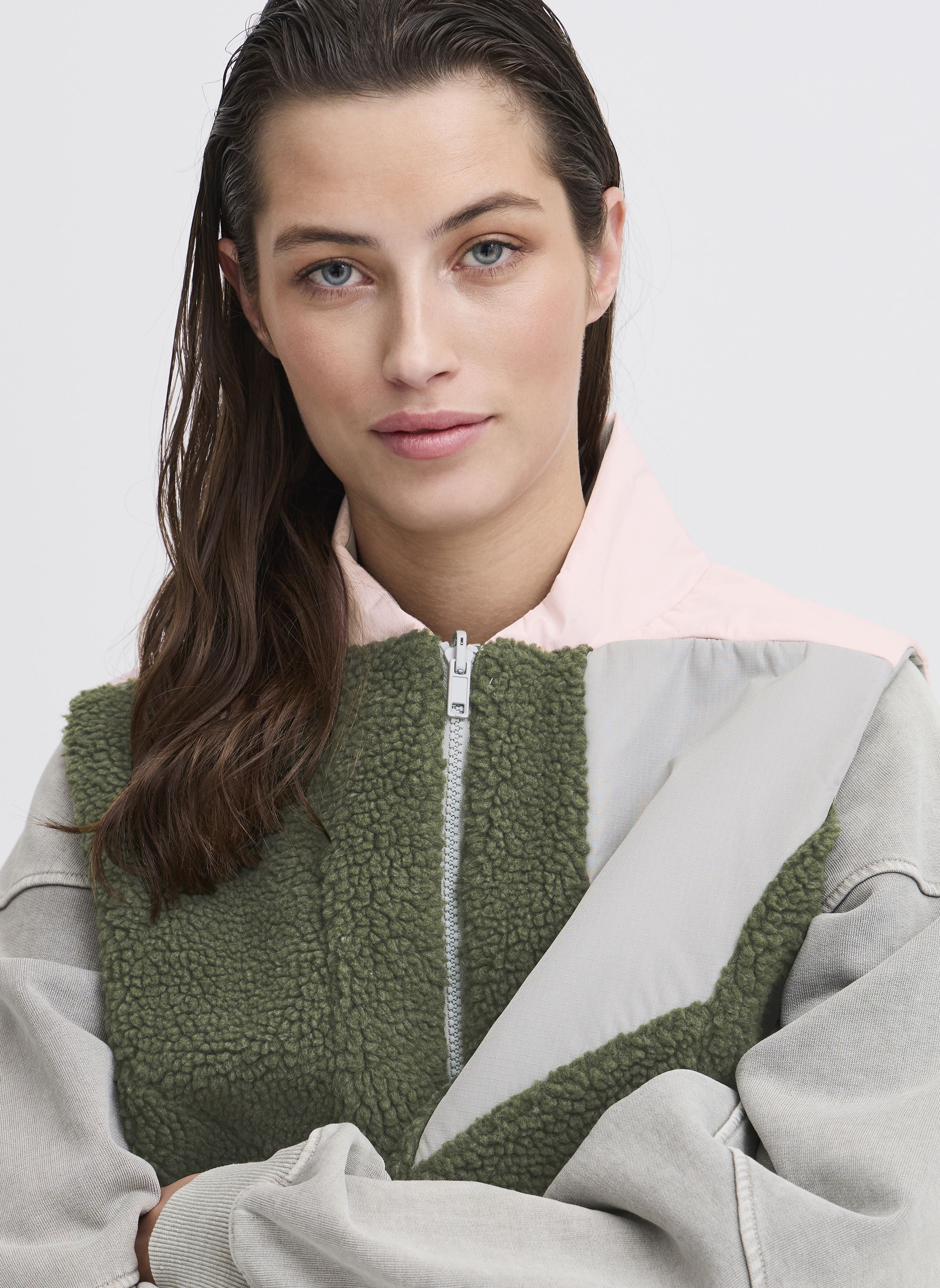 Westen JCBERRI CUTLINE WAISTCOAT - damen grün The Jogg Concept Westen JCBERRI CUTLINE WAISTCOAT - damen grün THYME MIX