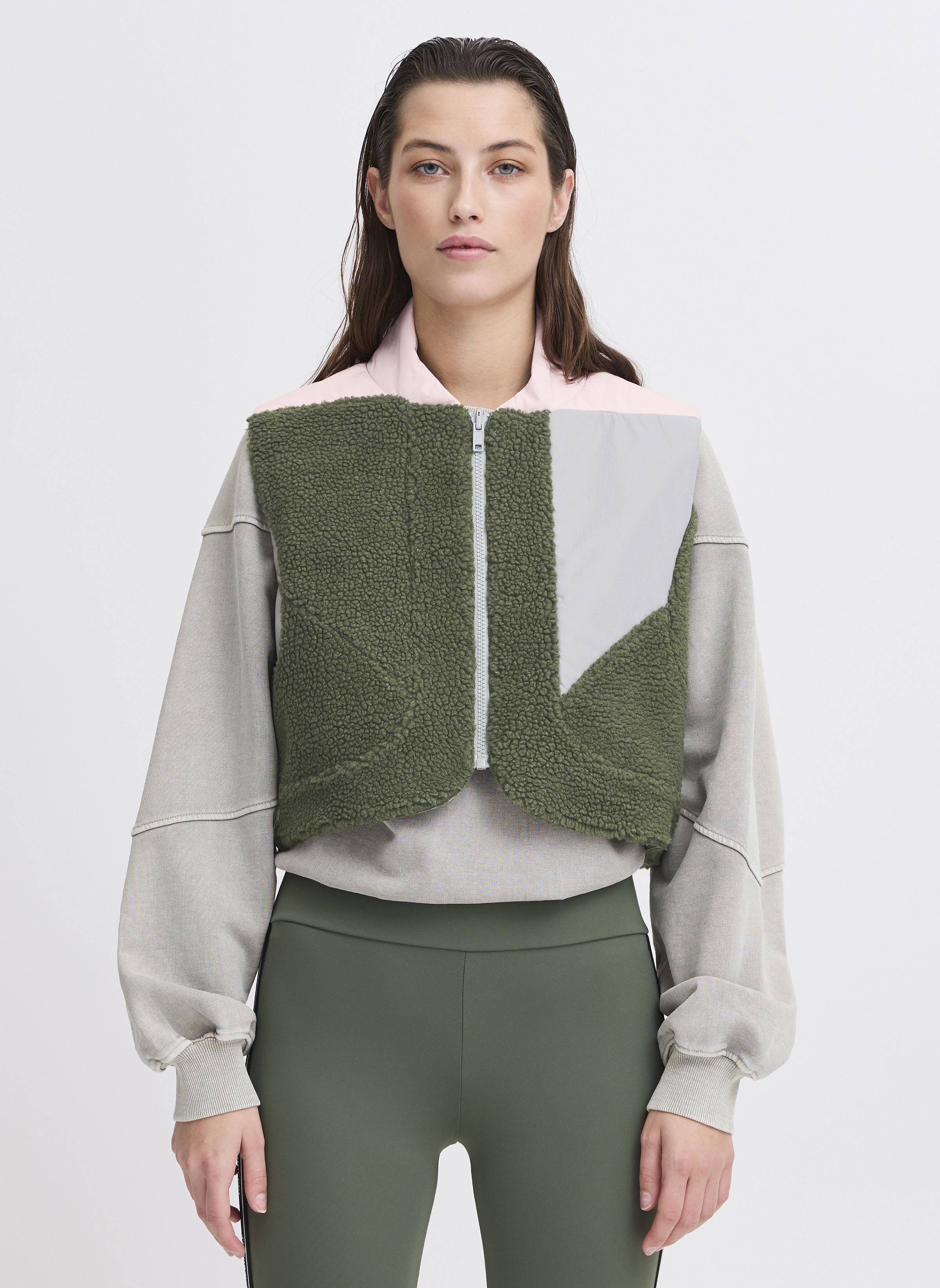 Westen JCBERRI CUTLINE WAISTCOAT - damen grün The Jogg Concept Westen JCBERRI CUTLINE WAISTCOAT - damen grün THYME MIX